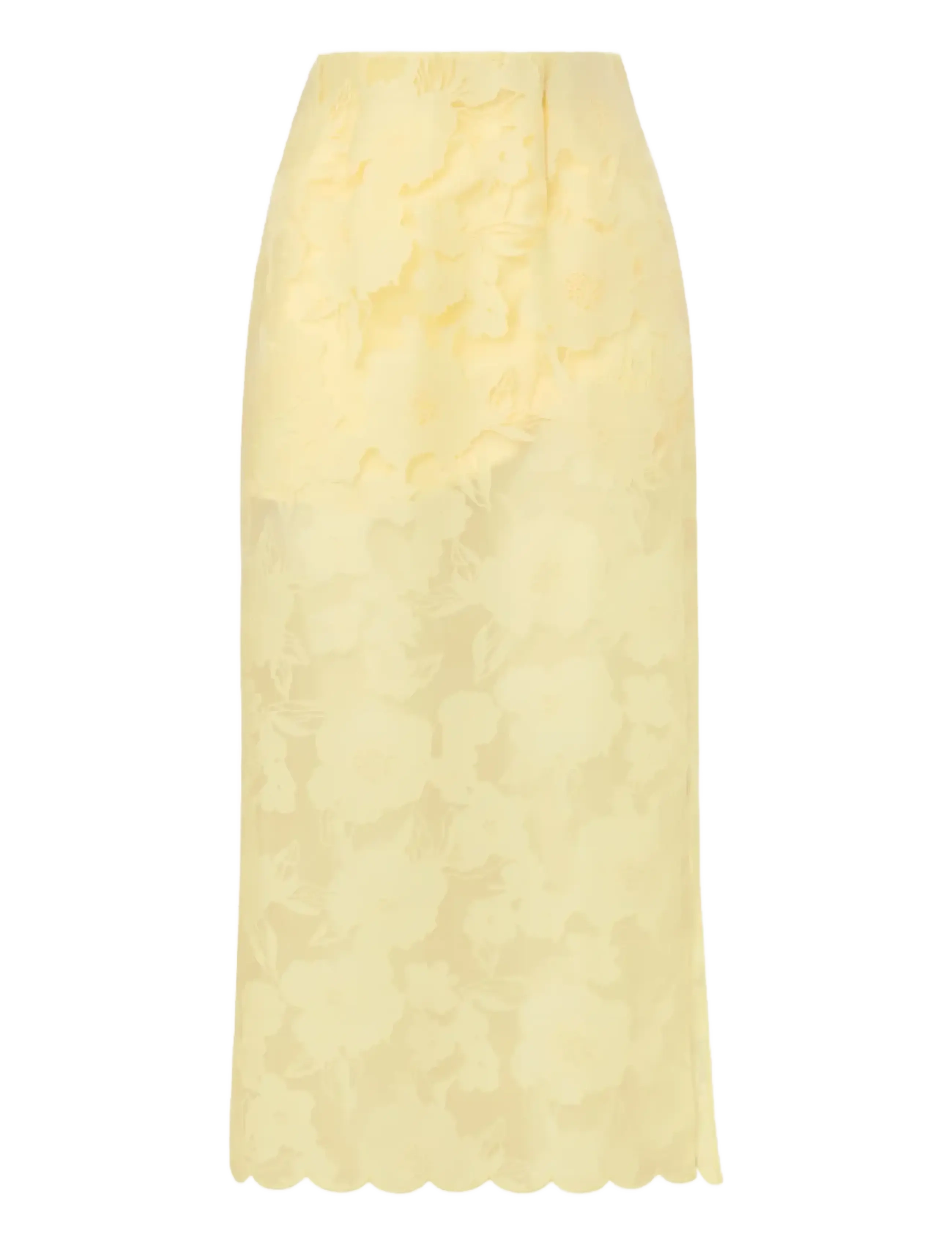 Malina Anabelle Lace Midi Skirt - Kläder - LIGHT LEMON / yellow