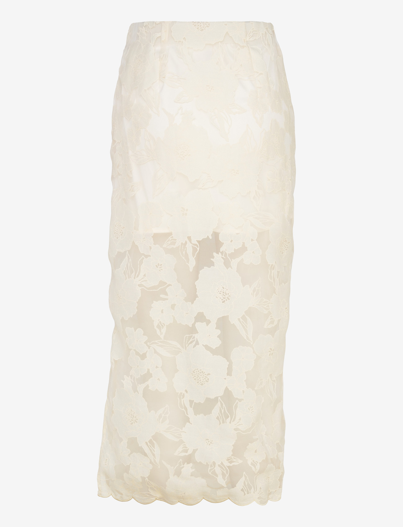 Malina - Anabelle Lace Midi Skirt - midiseelikud - vanilla - 2