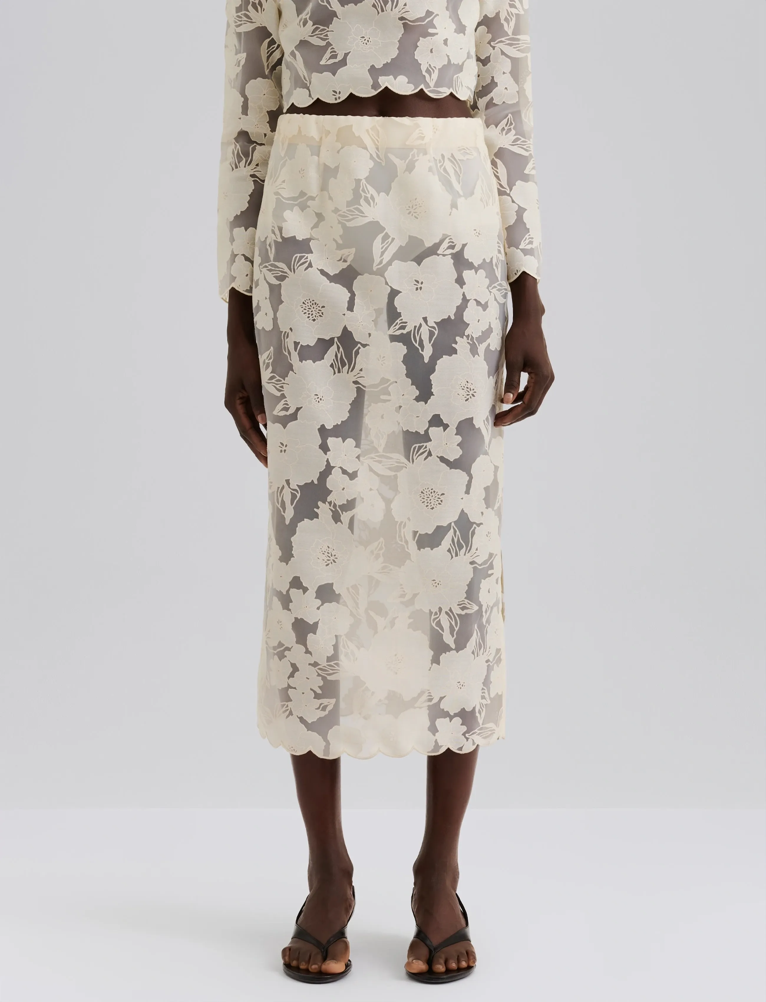 MALINA Anabelle Lace Midi Skirt midikjolar dam – bild 3
