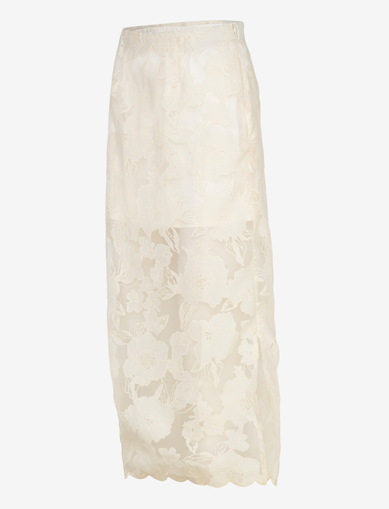 Malina - Anabelle Lace Midi Skirt - midiseelikud - vanilla - 3