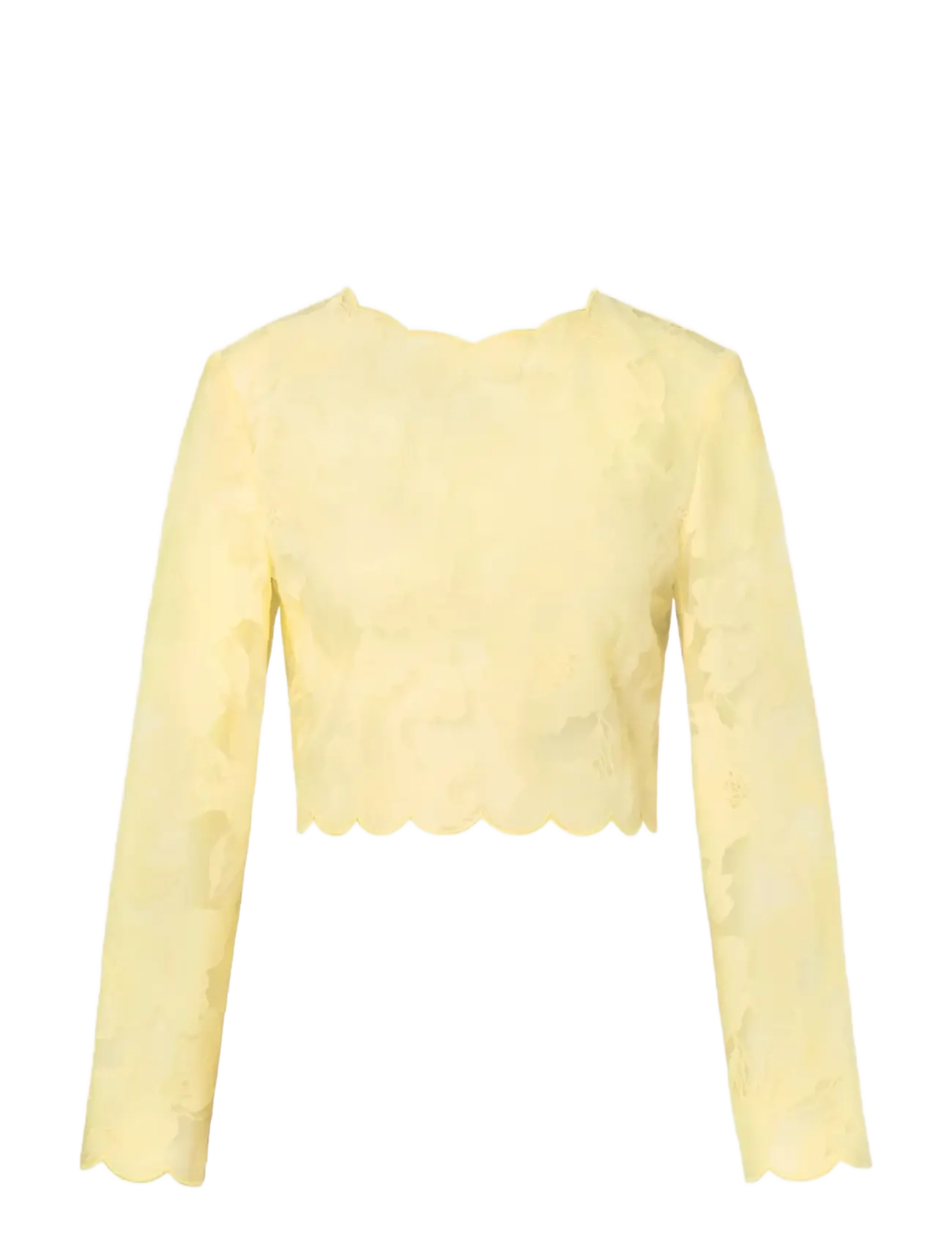 Malina Ciara Lace Top - Neue Mode - LIGHT LEMON / yellow