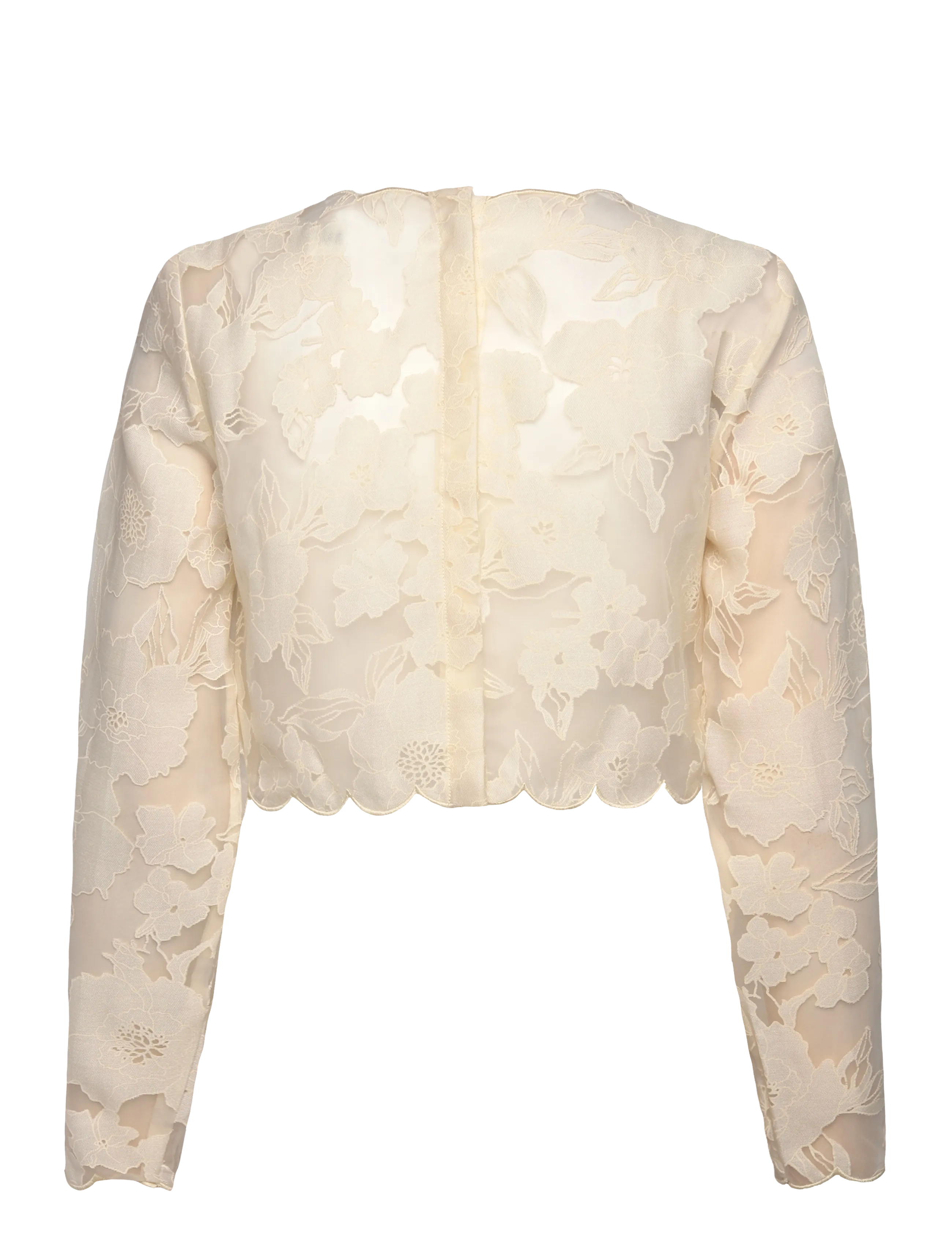 Malina - Ciara Lace Top - long-sleeved tops - vanilla - 2