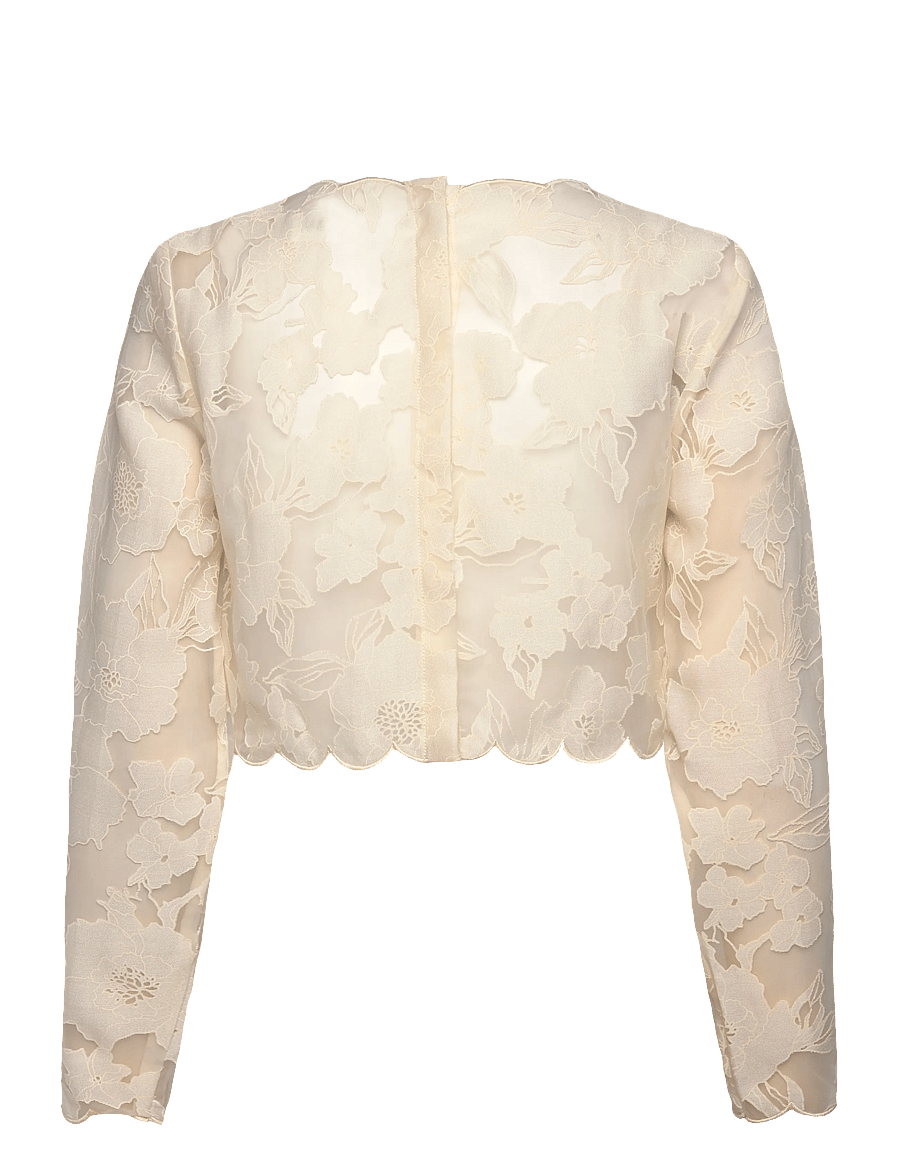 Malina - Ciara Lace Top - langärmlige tops - vanilla - 2