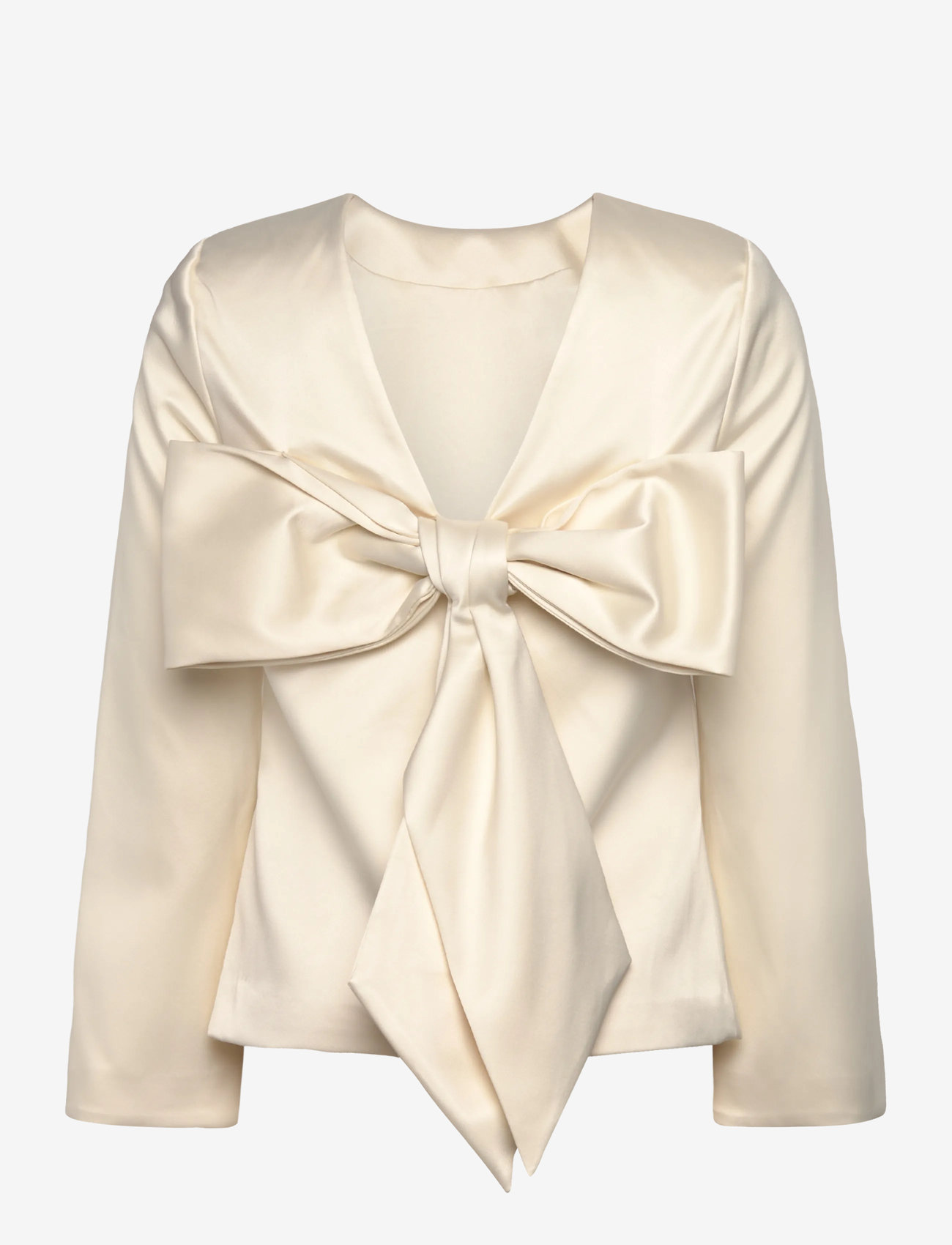 Malina - Elna Bow Detailed Top - pikkade varrukatega pluusid - vanilla - 2