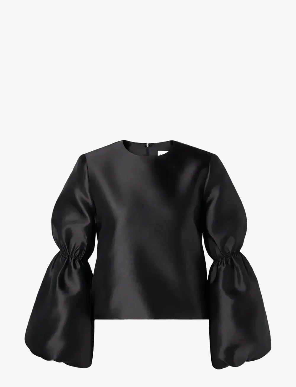 Malina - Cia Double Pouf Sleeve blouse - blouses à manches longues - black - 0