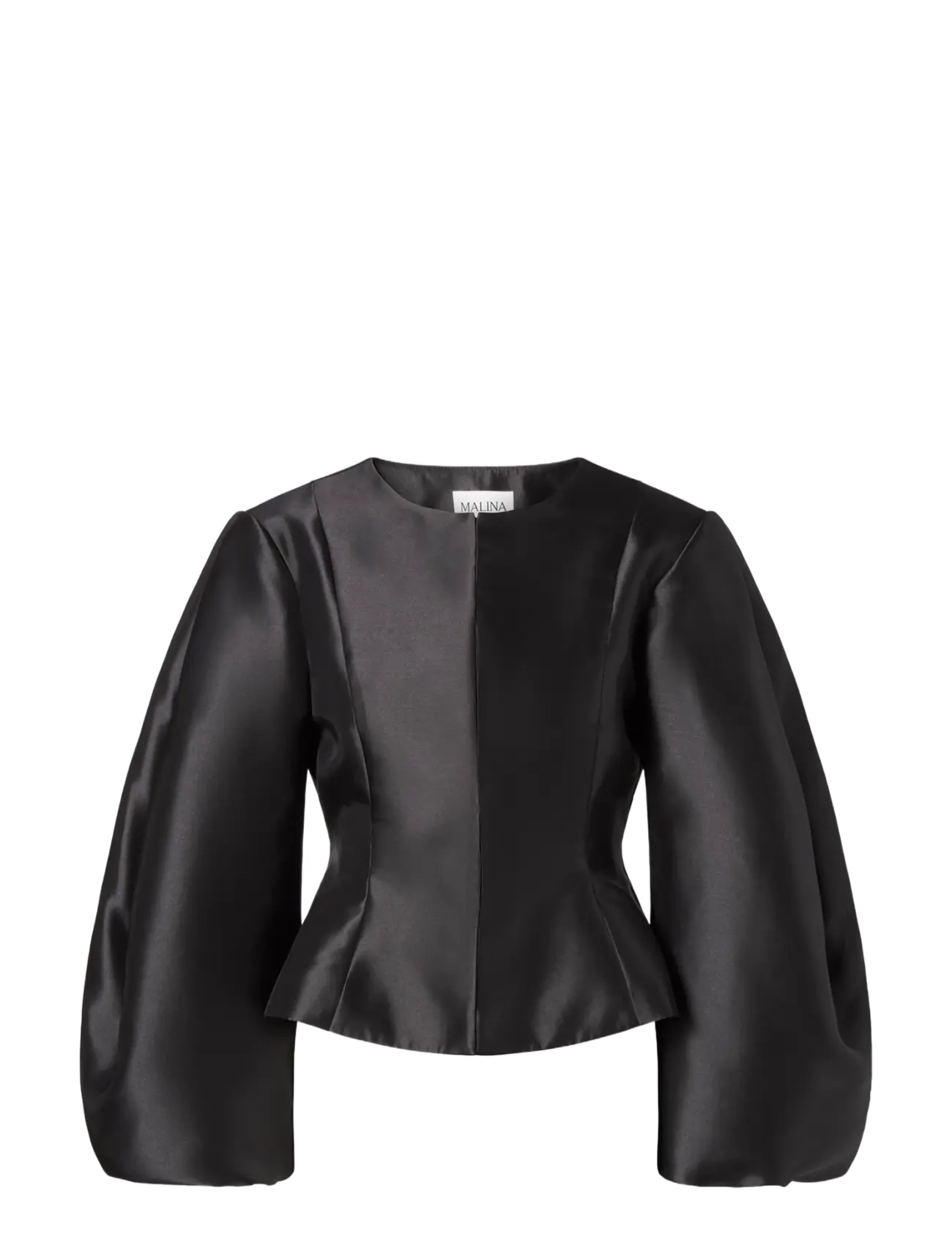 Malina Vendela Balloon Sleeve Blouse - Kläder - DARK BROWN / brown