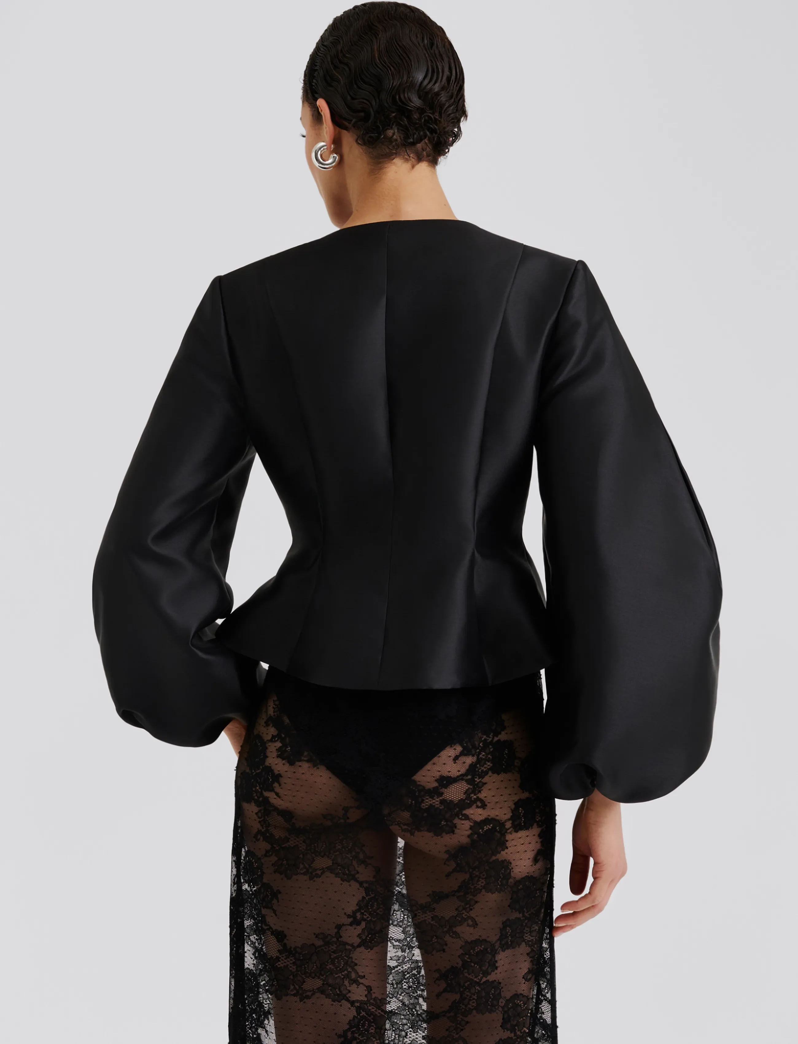 Malina - Vendela Balloon Sleeve Blouse - langärmelige blusen - dark brown - 2