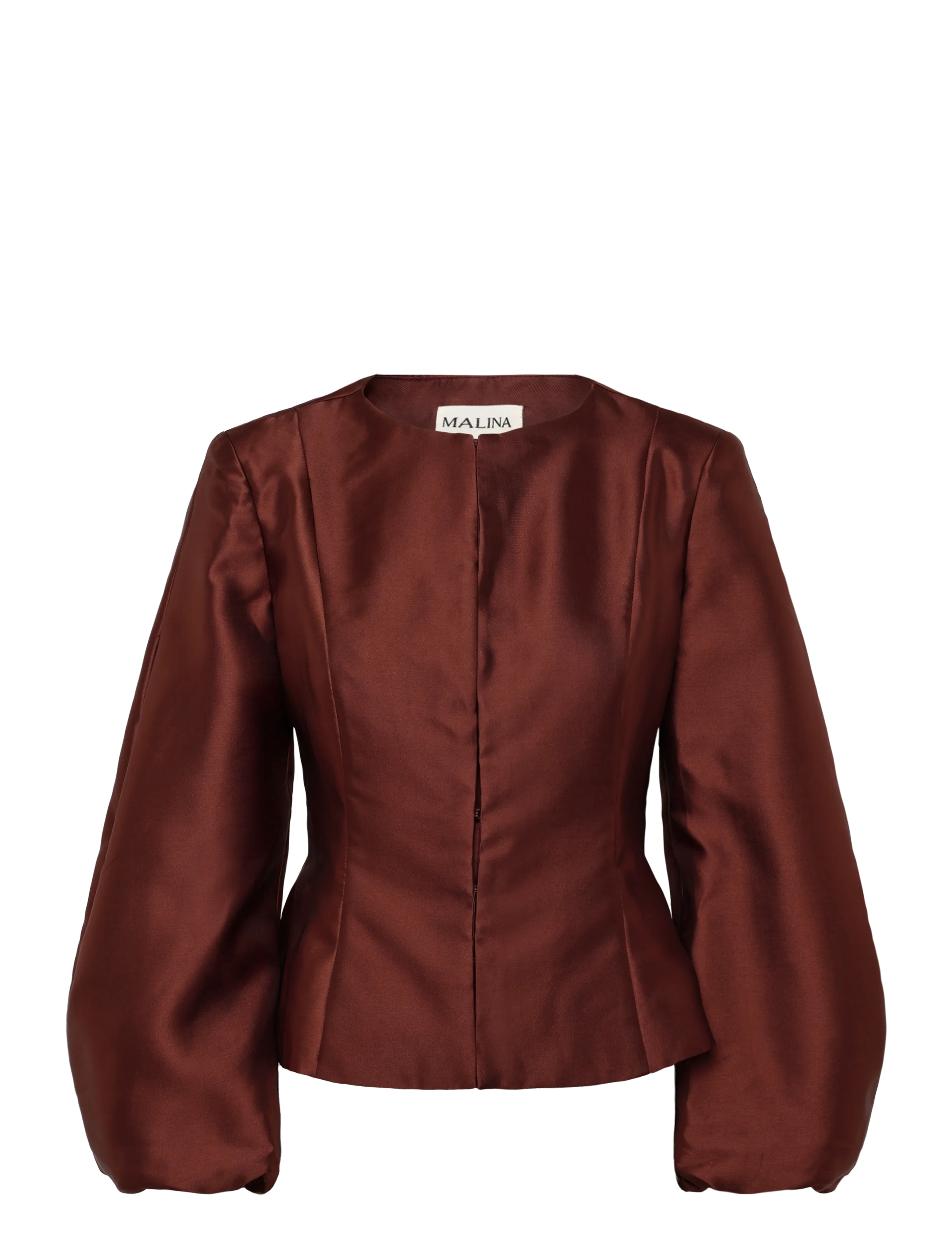 Malina - Vendela Balloon Sleeve Blouse - pikkade varrukatega pluusid - wine - 1