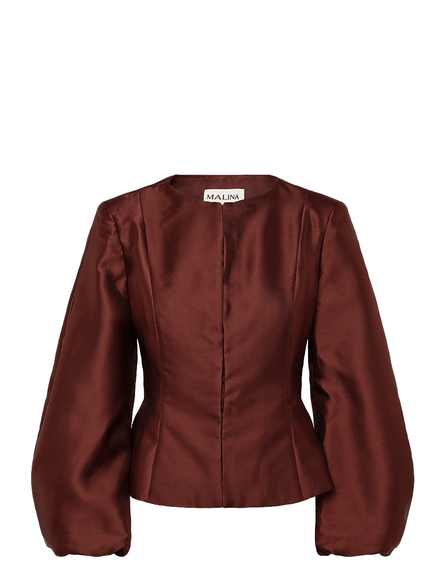 Malina - Vendela Balloon Sleeve Blouse - pikkade varrukatega pluusid - wine - 1