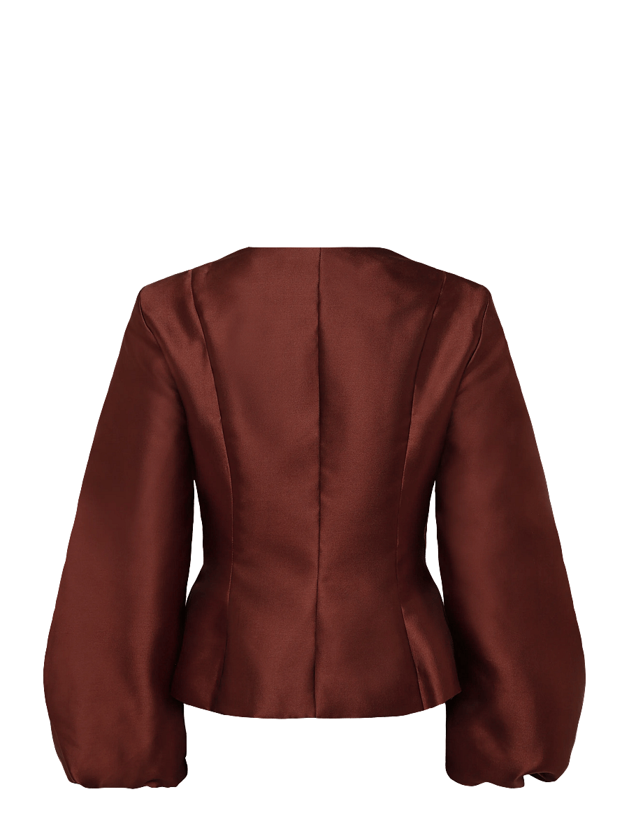 Malina - Vendela Balloon Sleeve Blouse - pikkade varrukatega pluusid - wine - 2