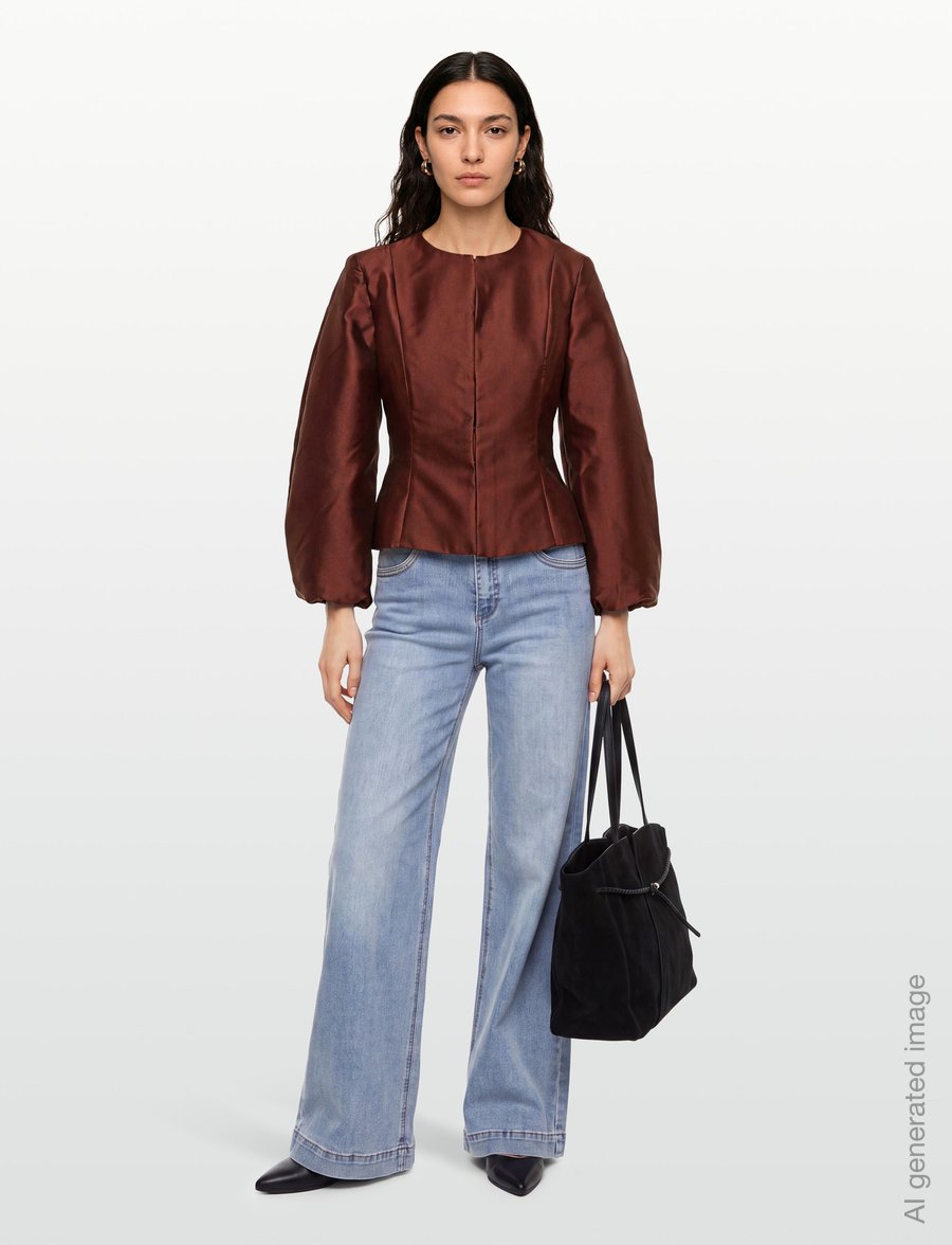 Malina - Vendela Balloon Sleeve Blouse - pikkade varrukatega pluusid - wine - 0