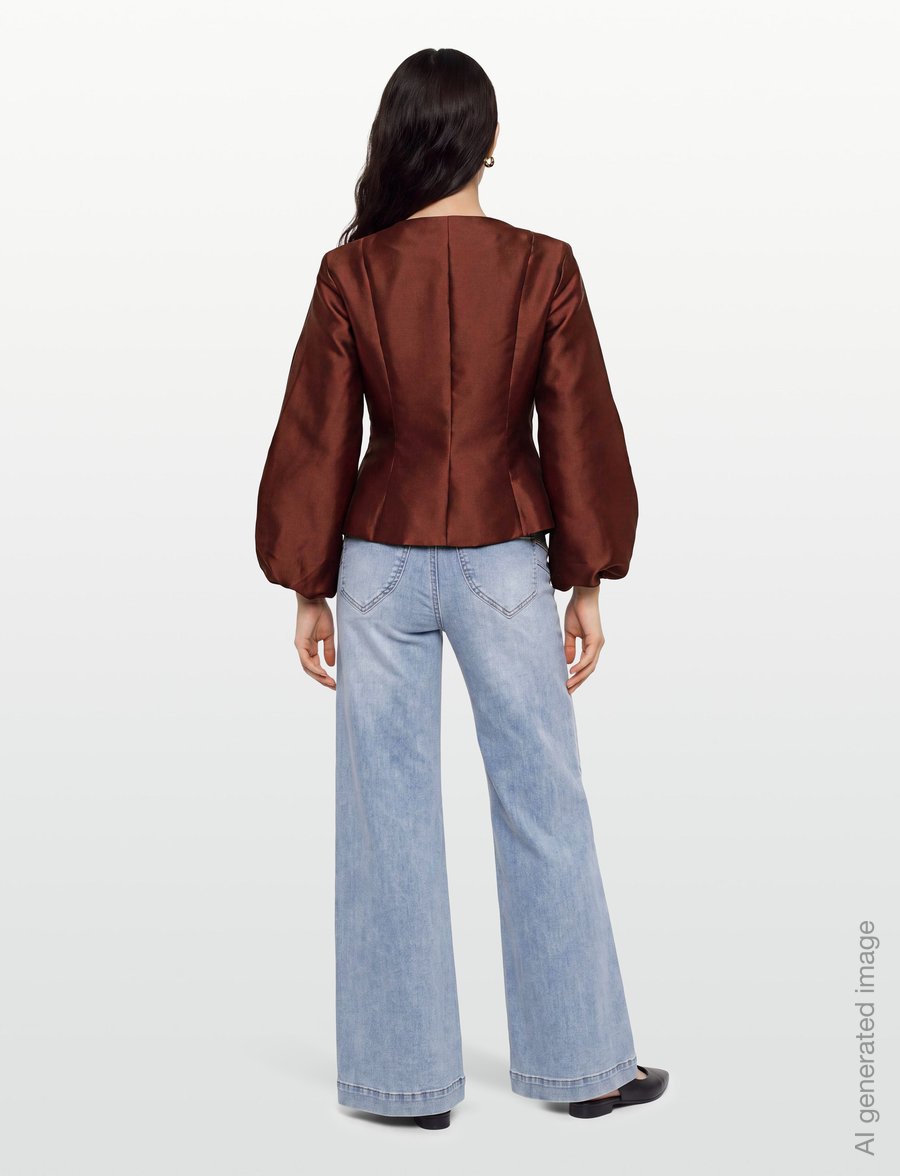 Malina - Vendela Balloon Sleeve Blouse - pikkade varrukatega pluusid - wine - 4