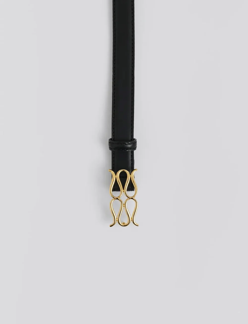 Malina - Monogram Leather belt - casual belts - black - 0