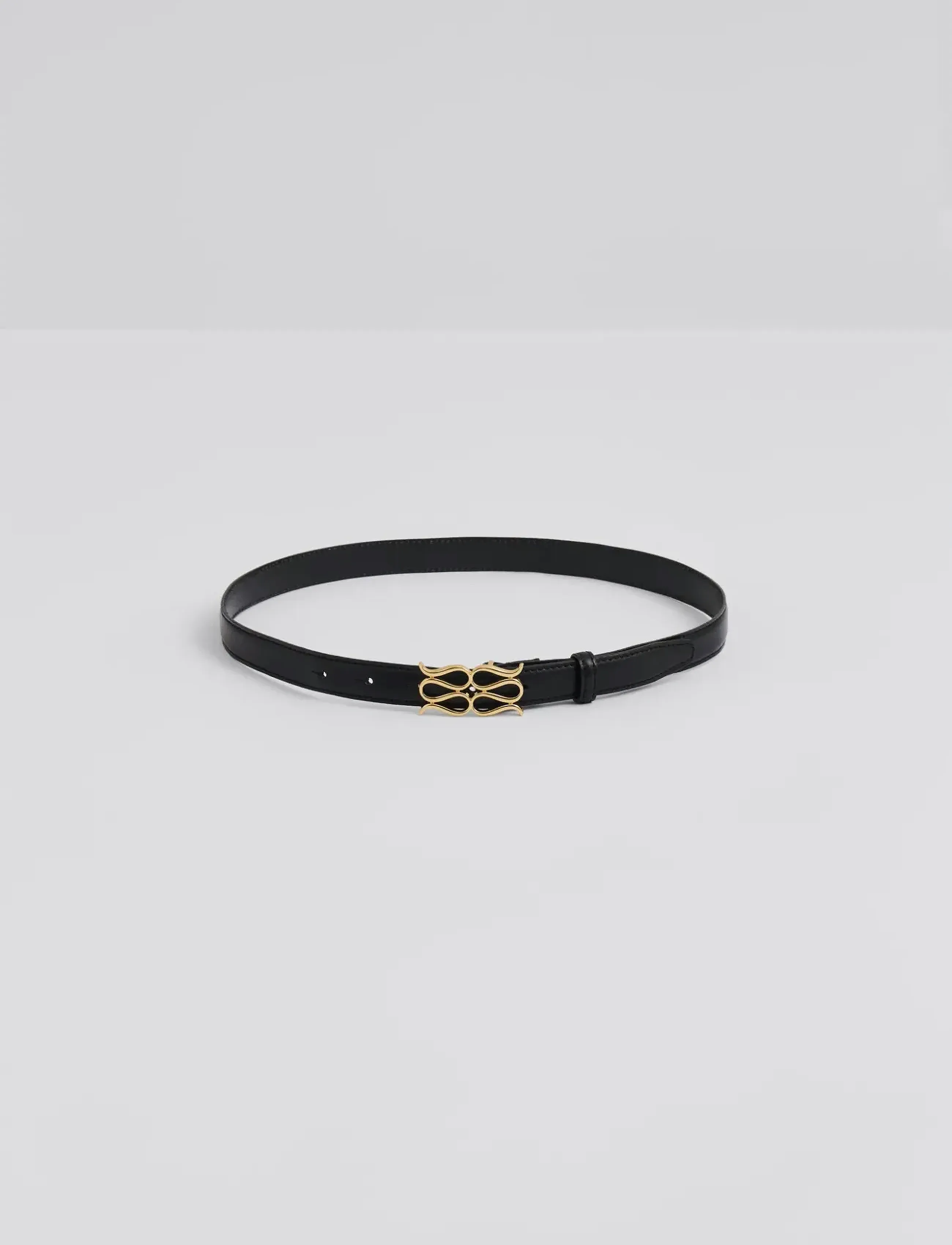 Malina - Monogram Leather Belt - black - 3