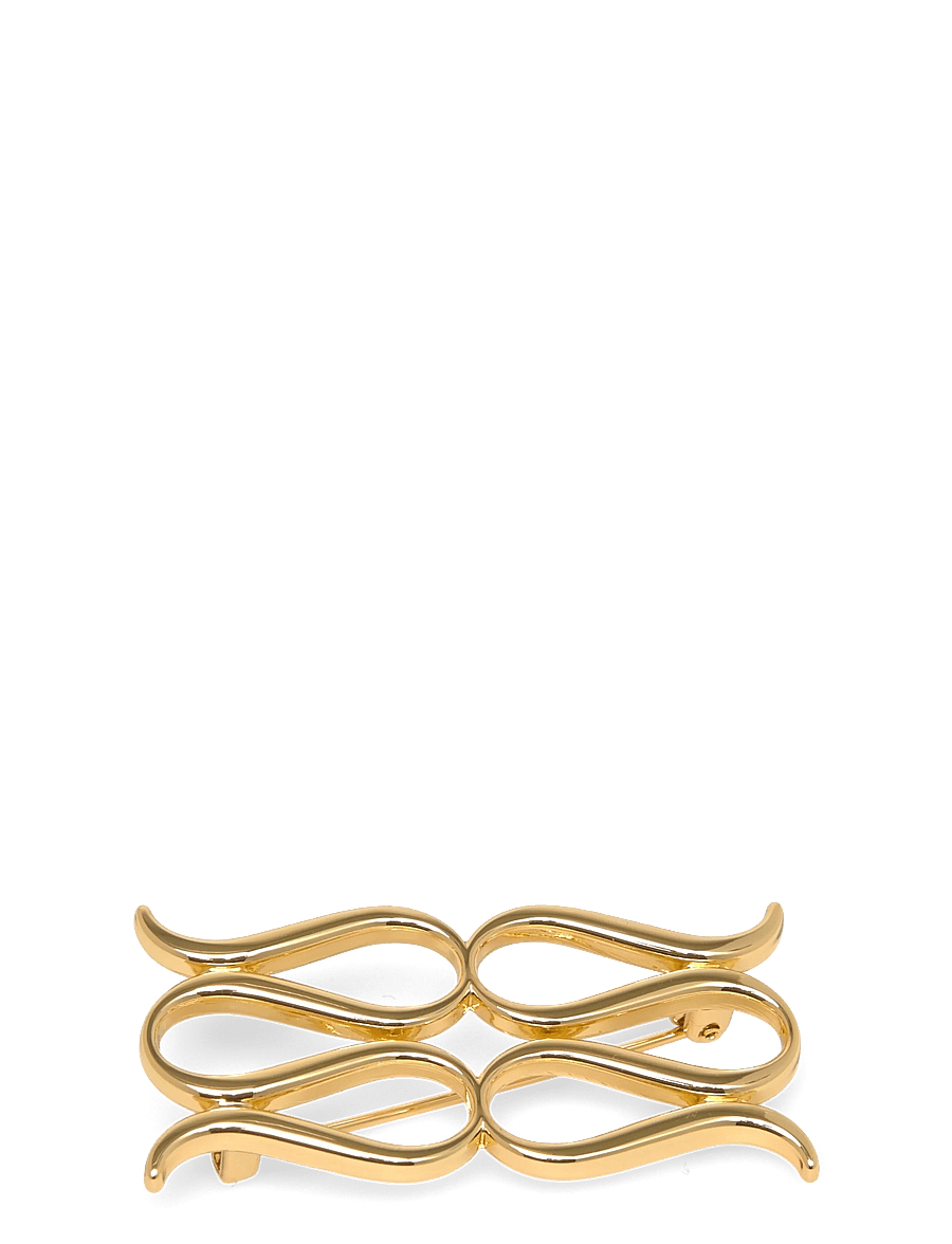 Malina - Monogram Brooch - sagės - gold metallic - 1