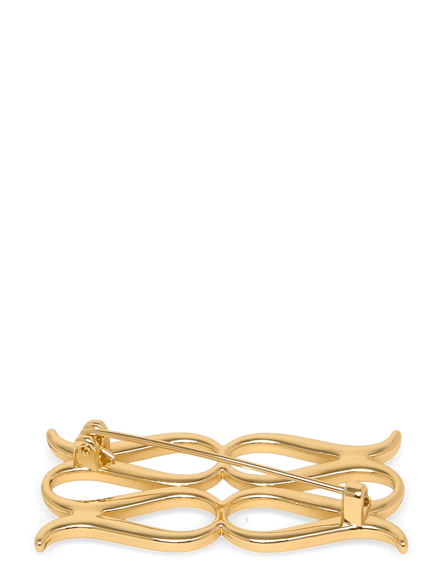 Malina - Monogram Brooch - sagės - gold metallic - 2