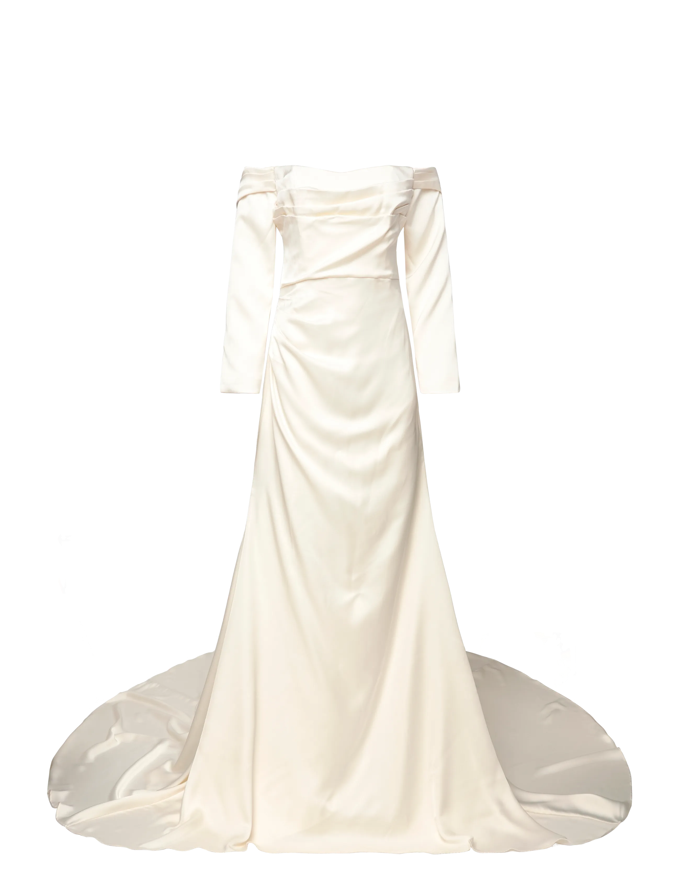 Malina Josephine Corset Detachable Sleeves Bridal Gown - Dresses - CREAM / cream