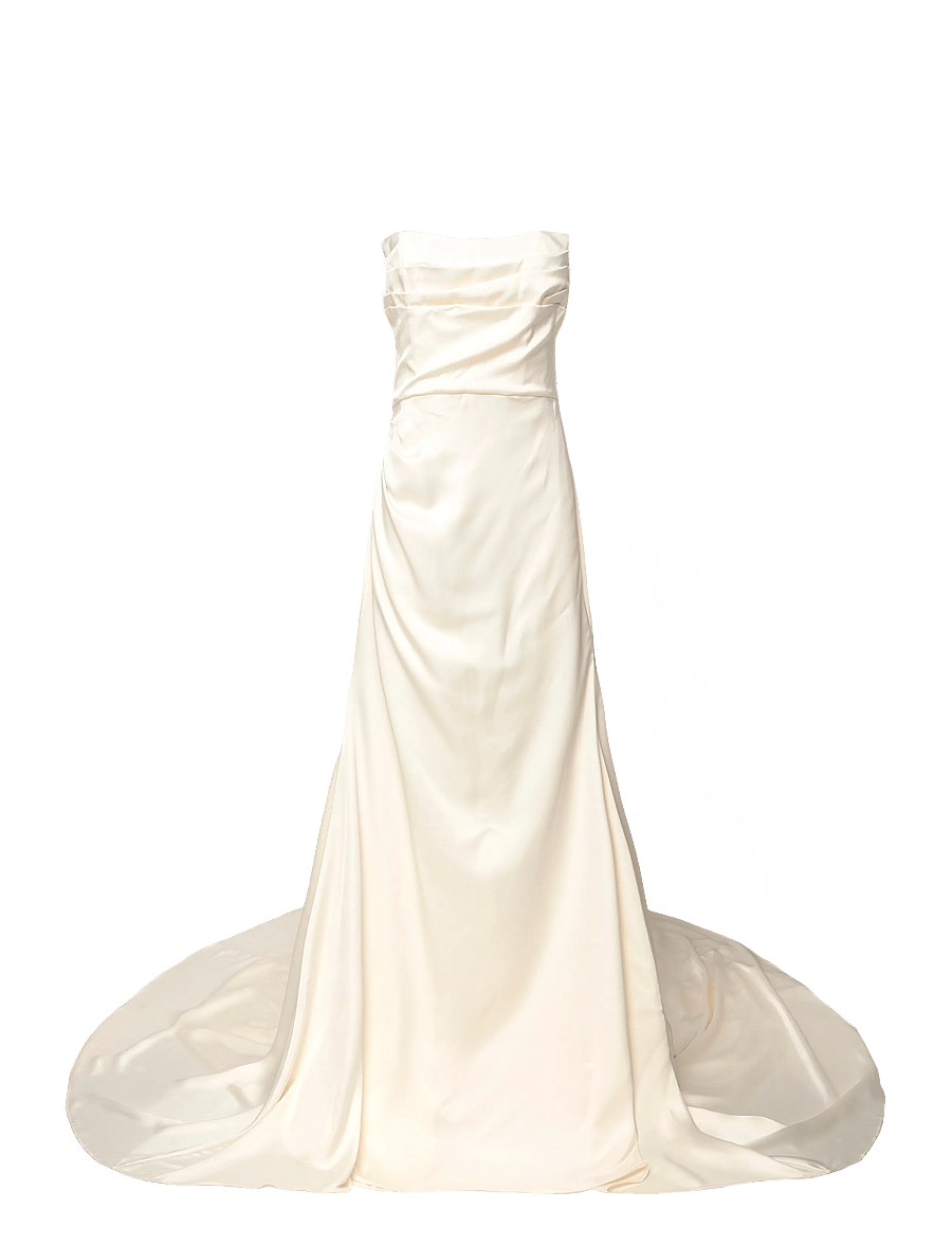 Malina - Josephine Corset Detachable Sleeves Bridal Gown - cream - 2
