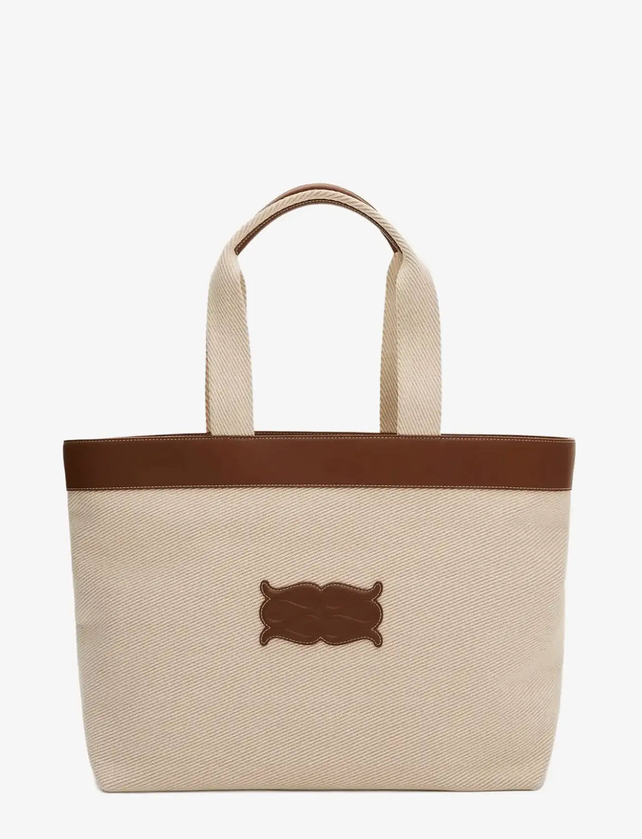 Malina - Monogram Grand Canvas Tote - tote bags - light taupe - 1