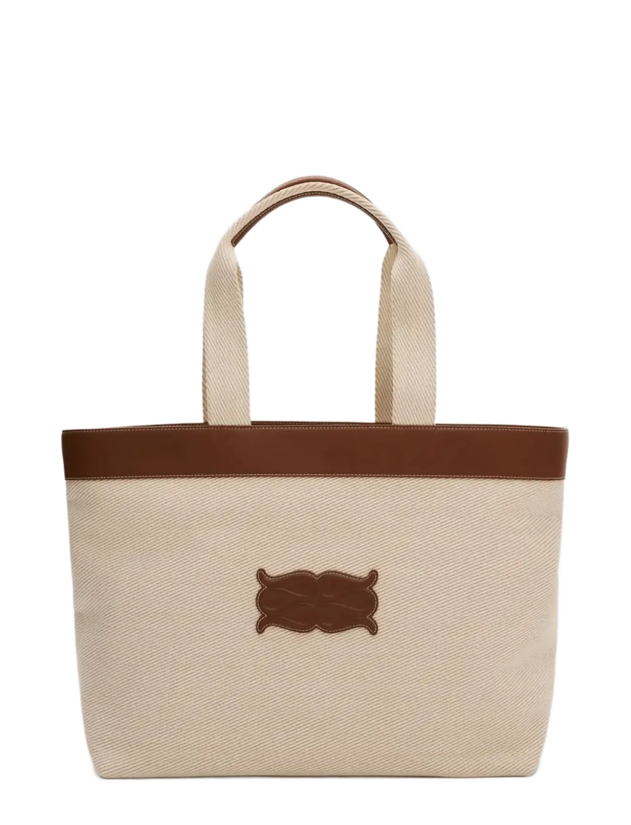 Malina Monogram Grand Canvas Tote - Shoppers & Tote Bags - LIGHT TAUPE / brown