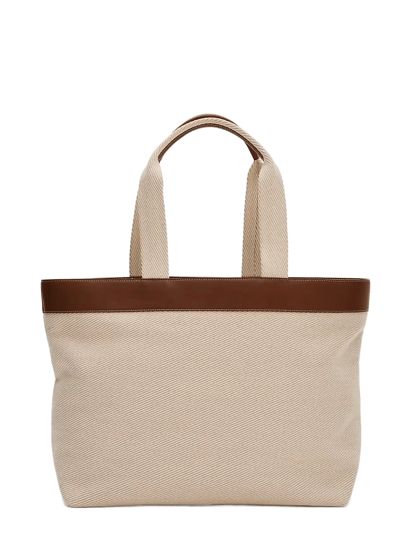 Malina - Monogram Grand Canvas Tote - tote bags - light taupe - 2