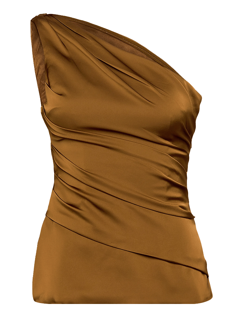 Malina - Nelly Draped One Shoulder Top - Ärmellose blusen - amber - 2