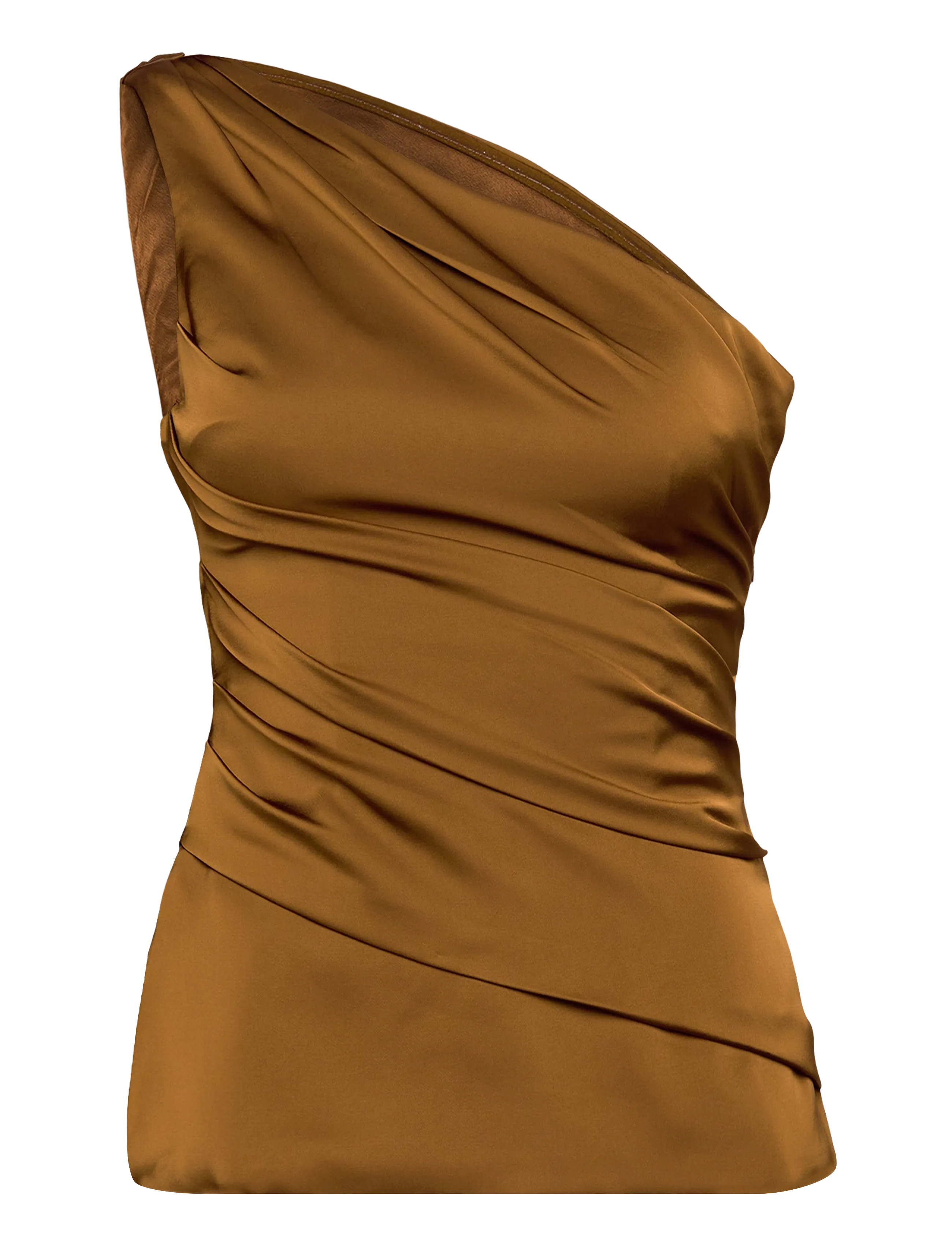 Malina - Nelly Draped One Shoulder Top - blouses sans manches - amber - 2