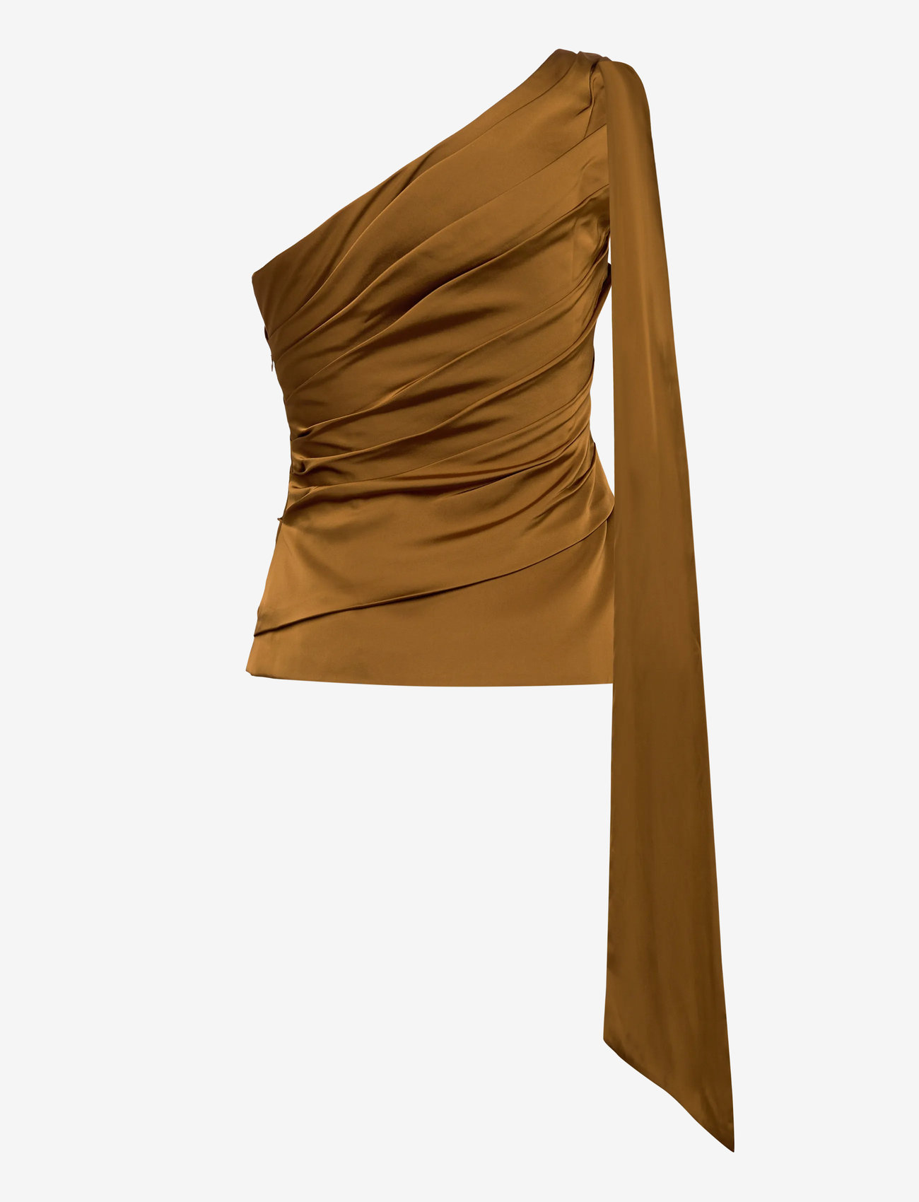 Malina - Nelly Draped One Shoulder Top - Ärmlösa blusar - amber - 3