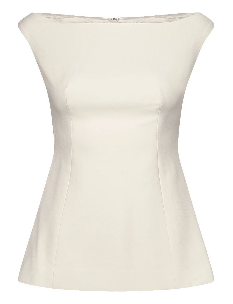 Malina - Diora Half Off Shoulder Top - Ärmellose tops - vanilla - 1