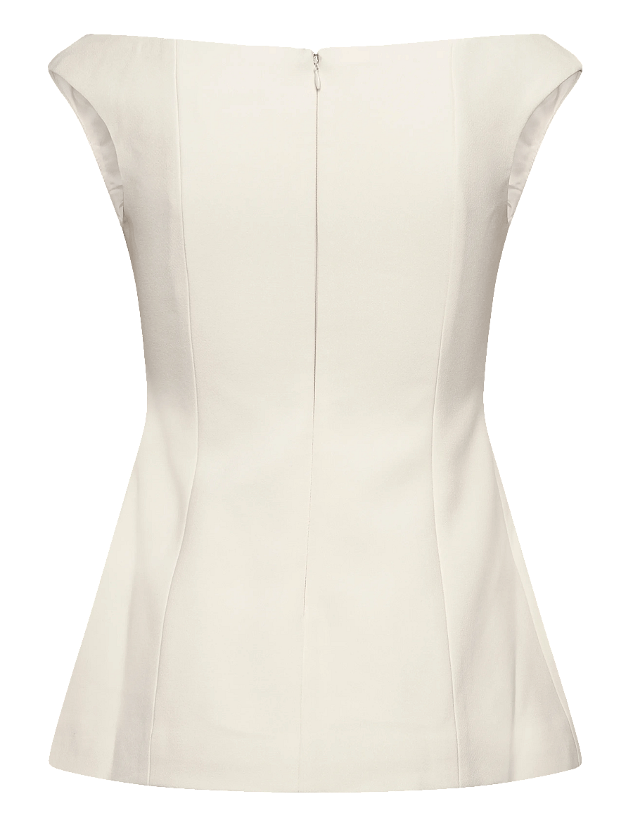 Malina - Diora Half Off Shoulder Top - vanilla - 2