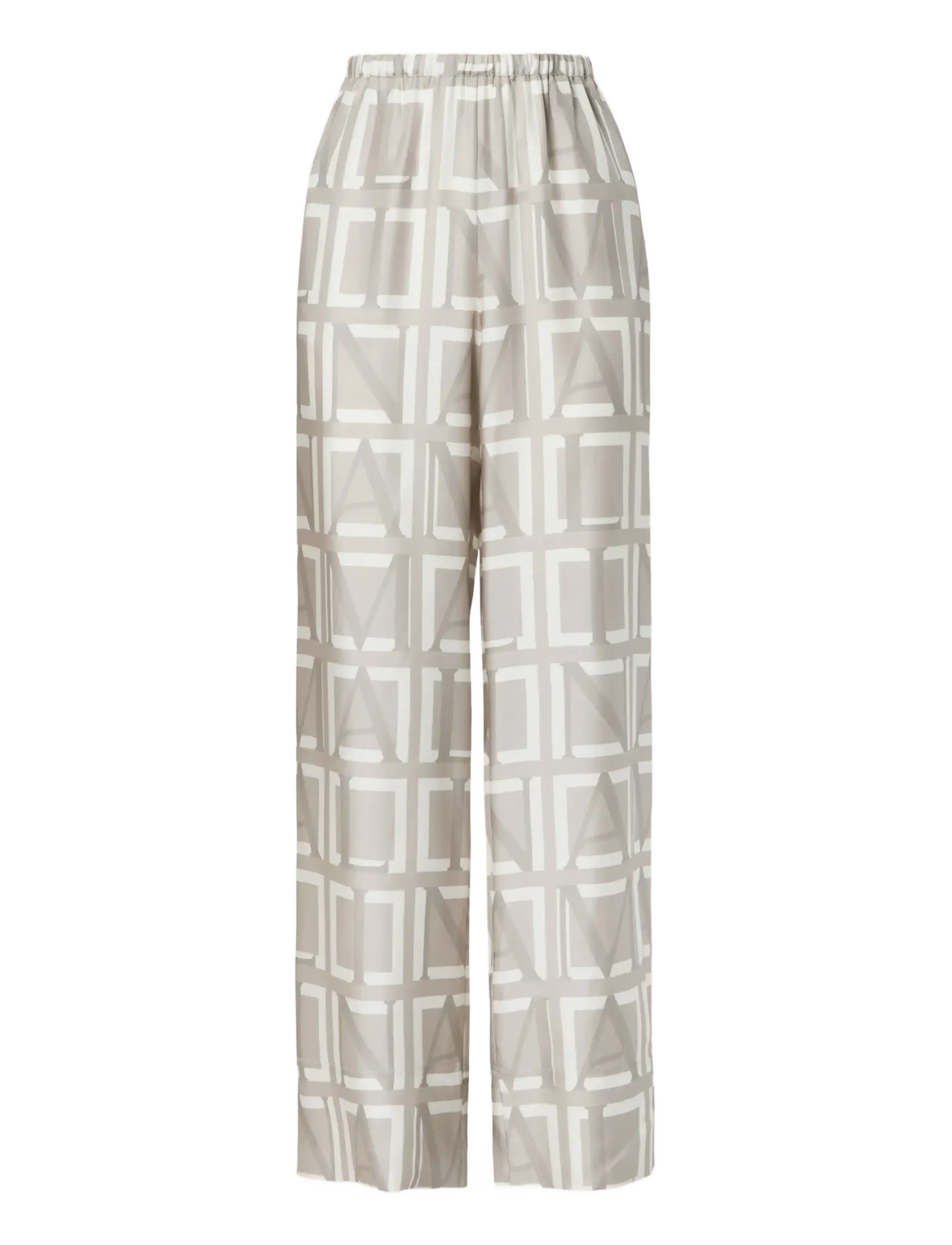 MALINA Olga Drawstring Silk Hosen Grau - 38 - Damen