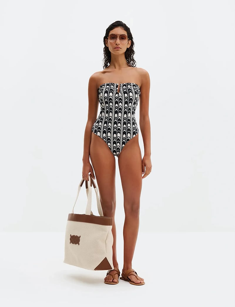 Malina - Signature Gold Embellished Bandeau Swimsuit - badeanzüge - arch - 4