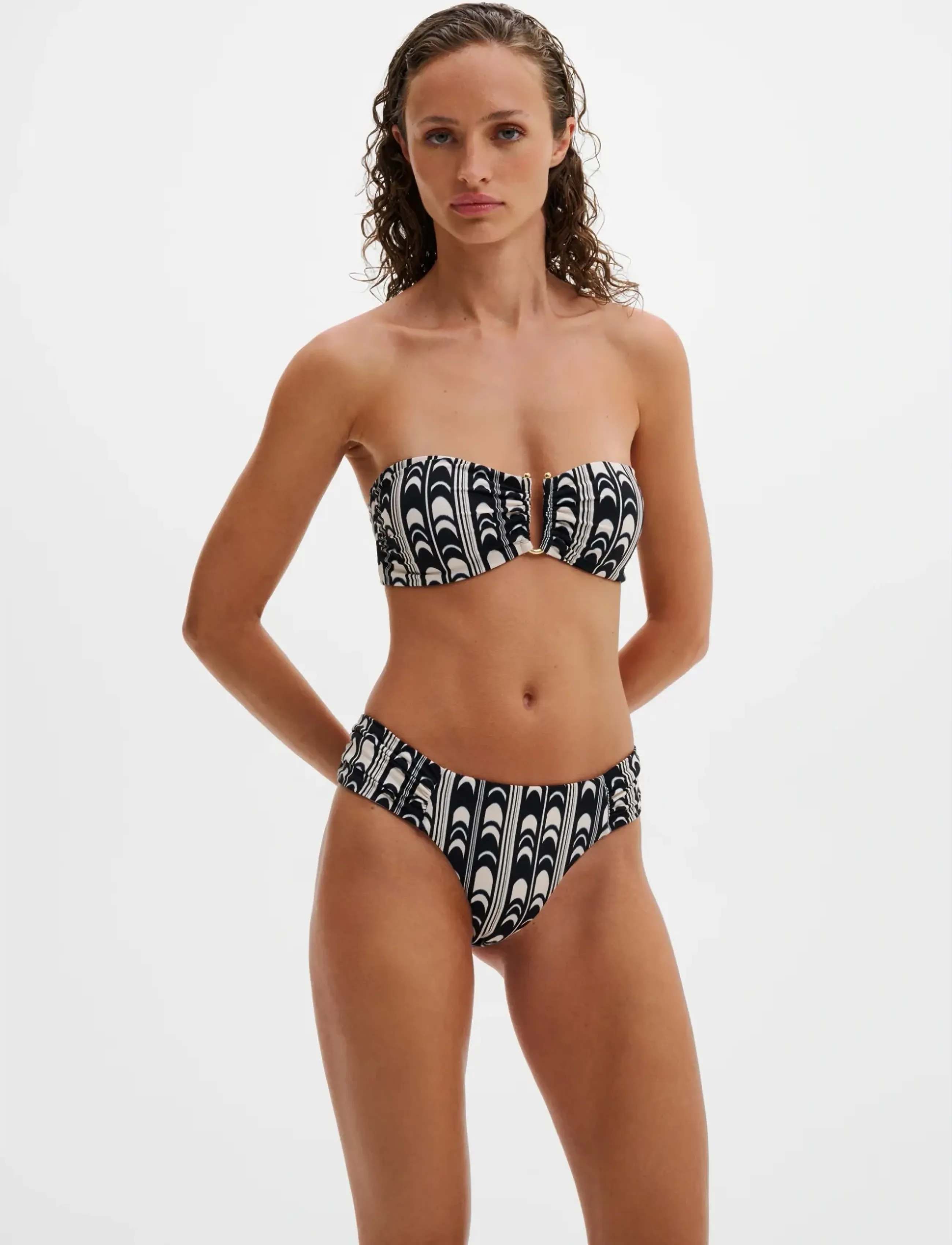 Malina Signature Low Rise Bikini Unterteile, L, Schwarz - Briefs, Frauen