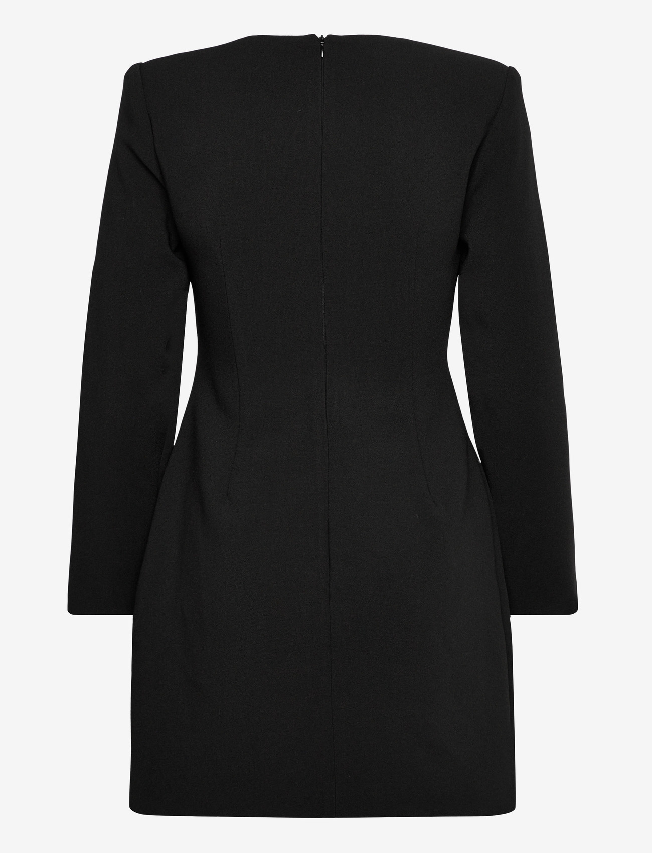 Malina - Sonja Detailed Neck Mini Dress - minikleidid - black - 2