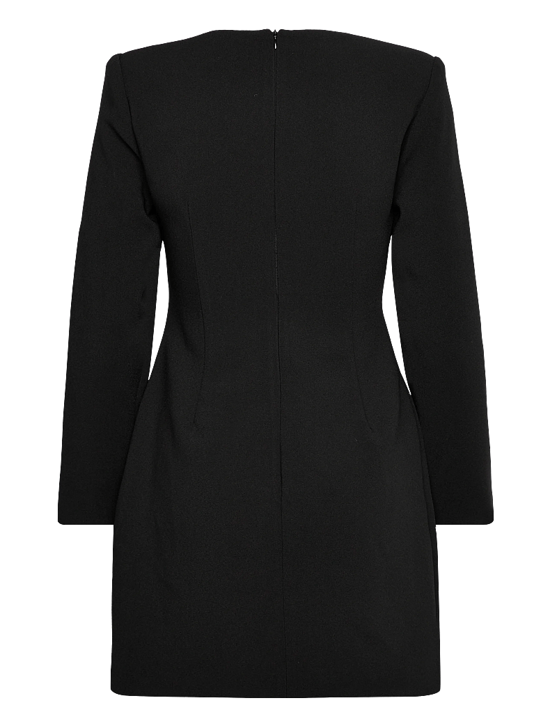 Malina - Sonja Detailed Neck Mini Dress - minikleidid - black - 2