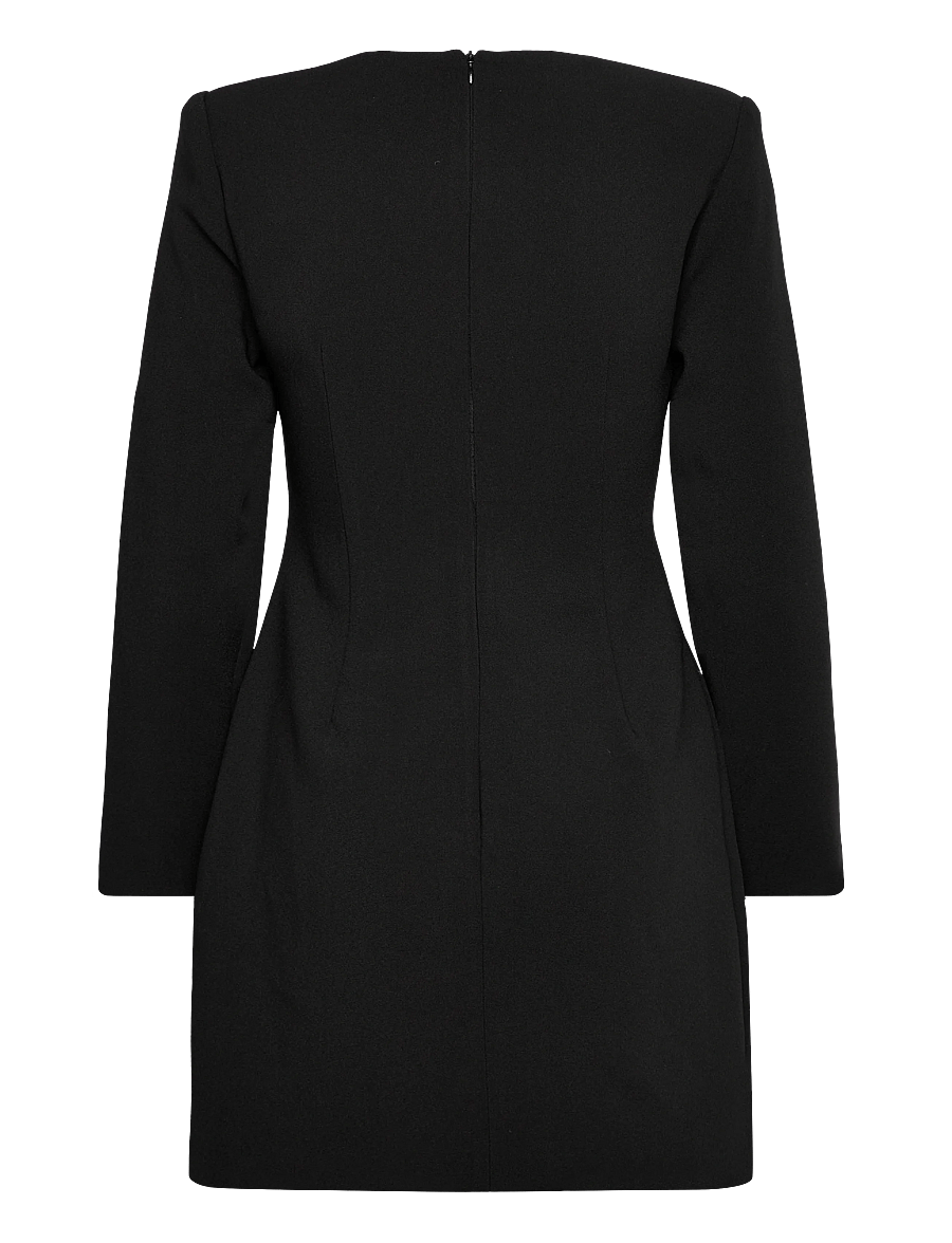 Malina - Sonja Detailed Neck Mini Dress - korta klänningar - black - 2