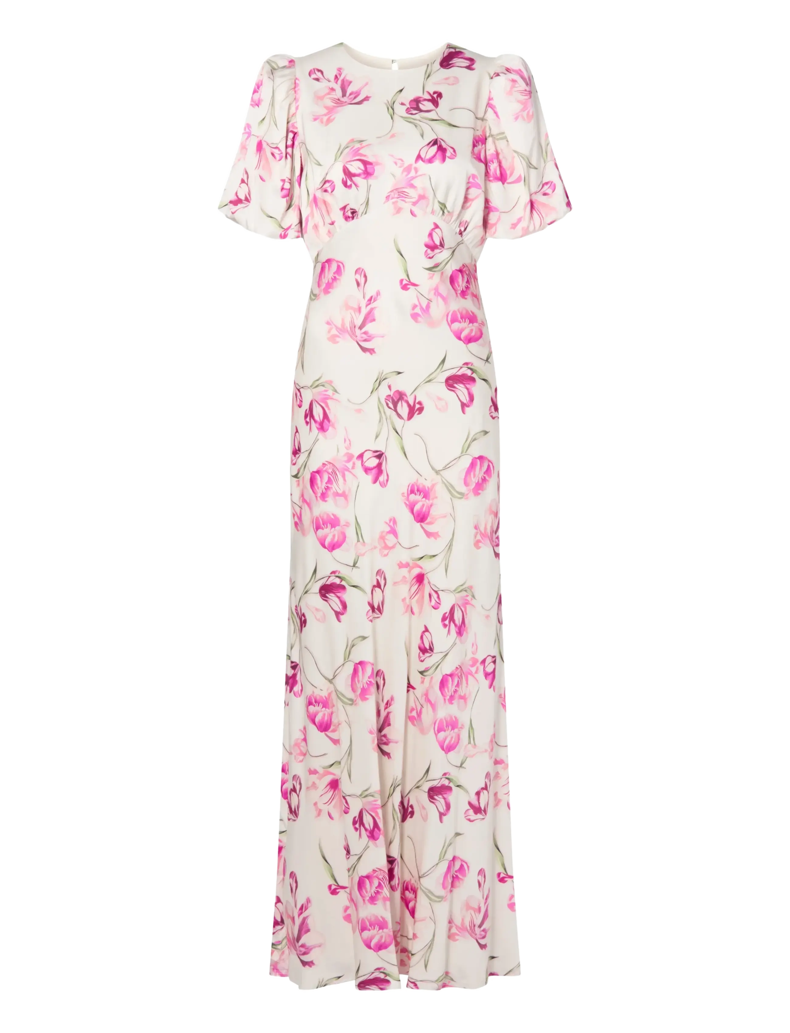 MALINA Freja Pouf Sleeve Maxi Kleid Pink - 34 - Damen