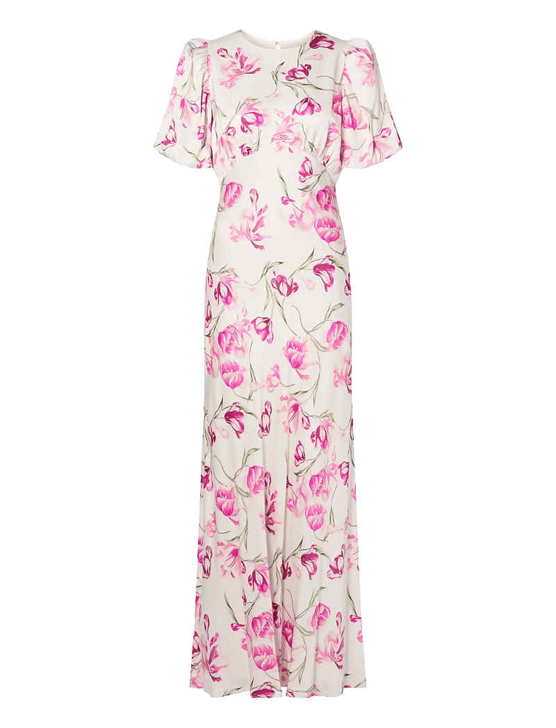 Malina - Freja pouf sleeve maxi dress - maxi dresses - tulip pink - 1