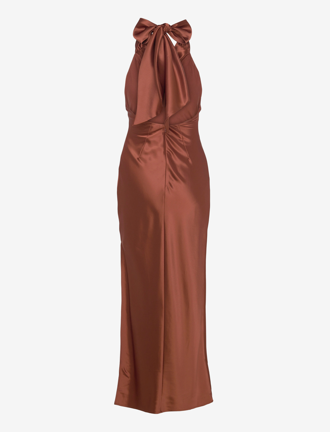 Malina - Tessie Open Back Halterneck Maxi Dress - sukienki wieczorowe - rust - 2
