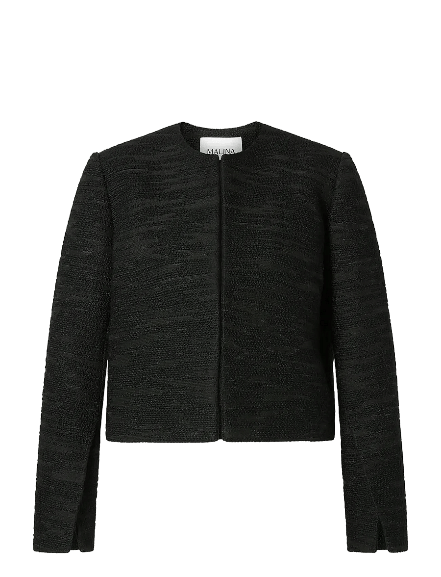 Malina - Ruthie Cropped Boucle Blazer - boucles - black - 1