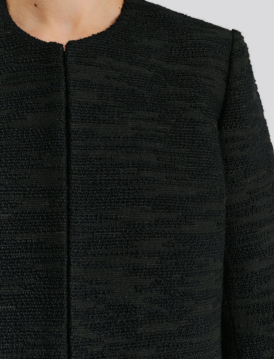 Malina - Ruthie Cropped Boucle Blazer - boucles - black - 3