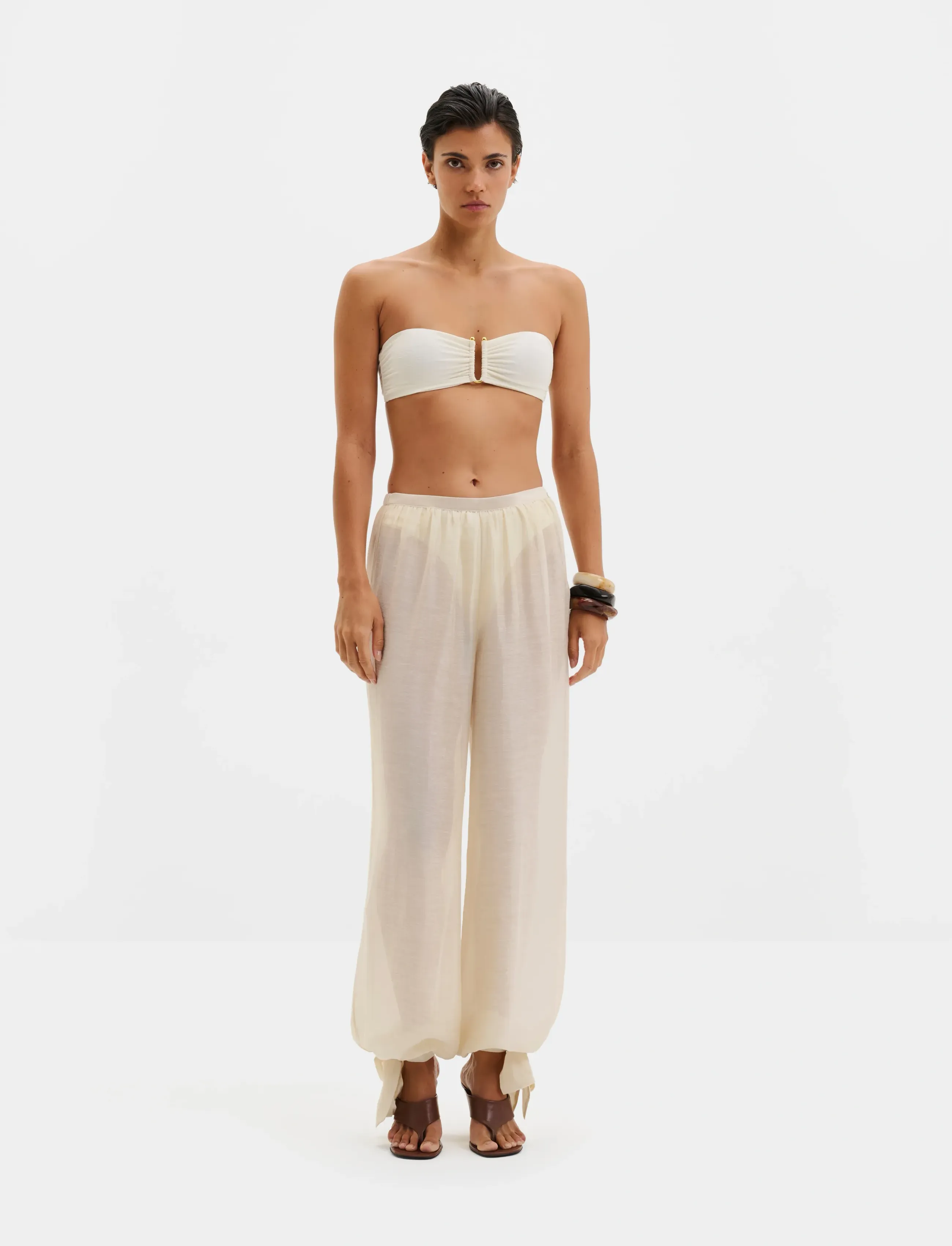 Malina Lizette Balloon Pants, Kvinder, Ballonbukser, Cream, Str: 38