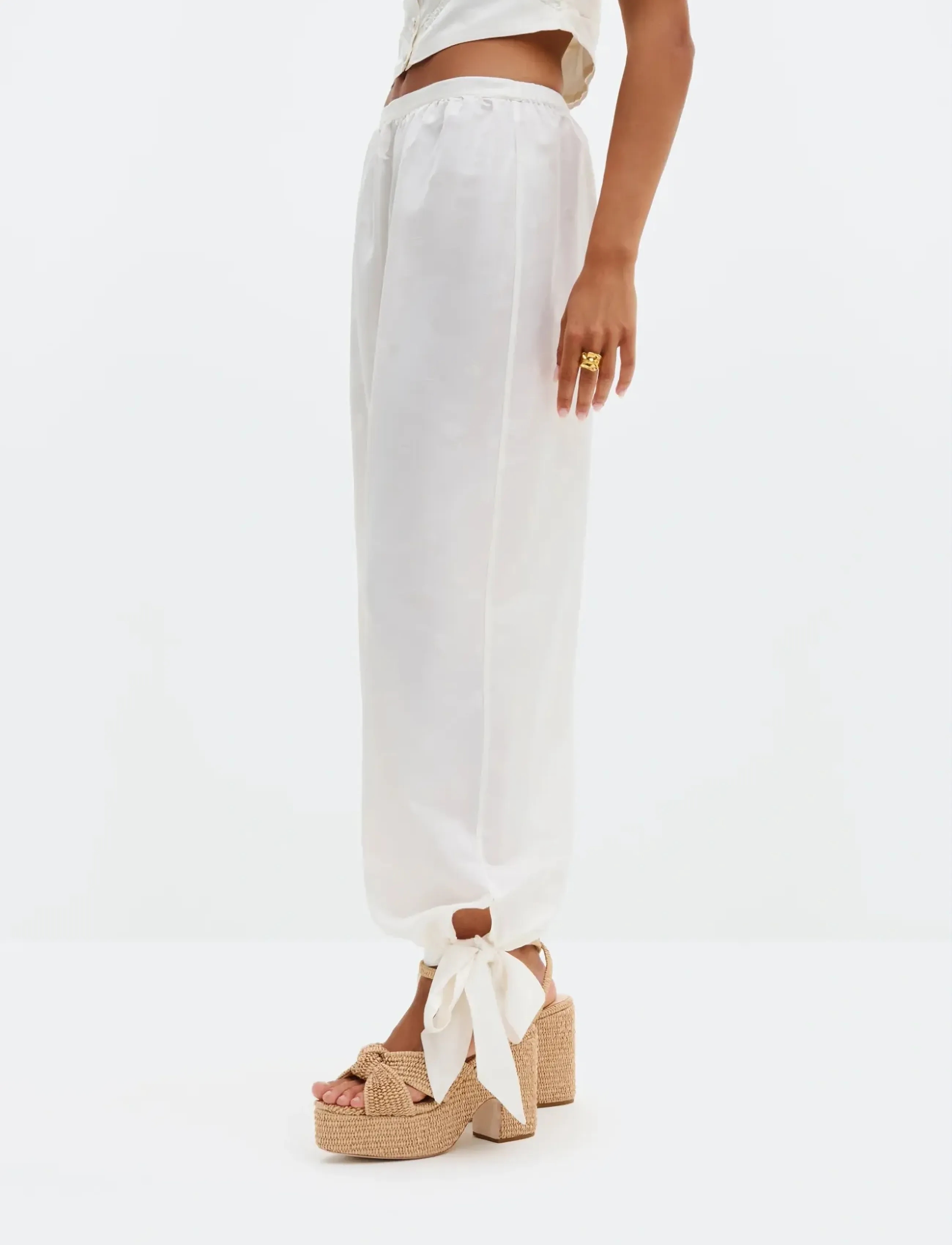 Malina Lizette Balloon Pants, Kvinder, Ballonbukser, Cream, Str: 40
