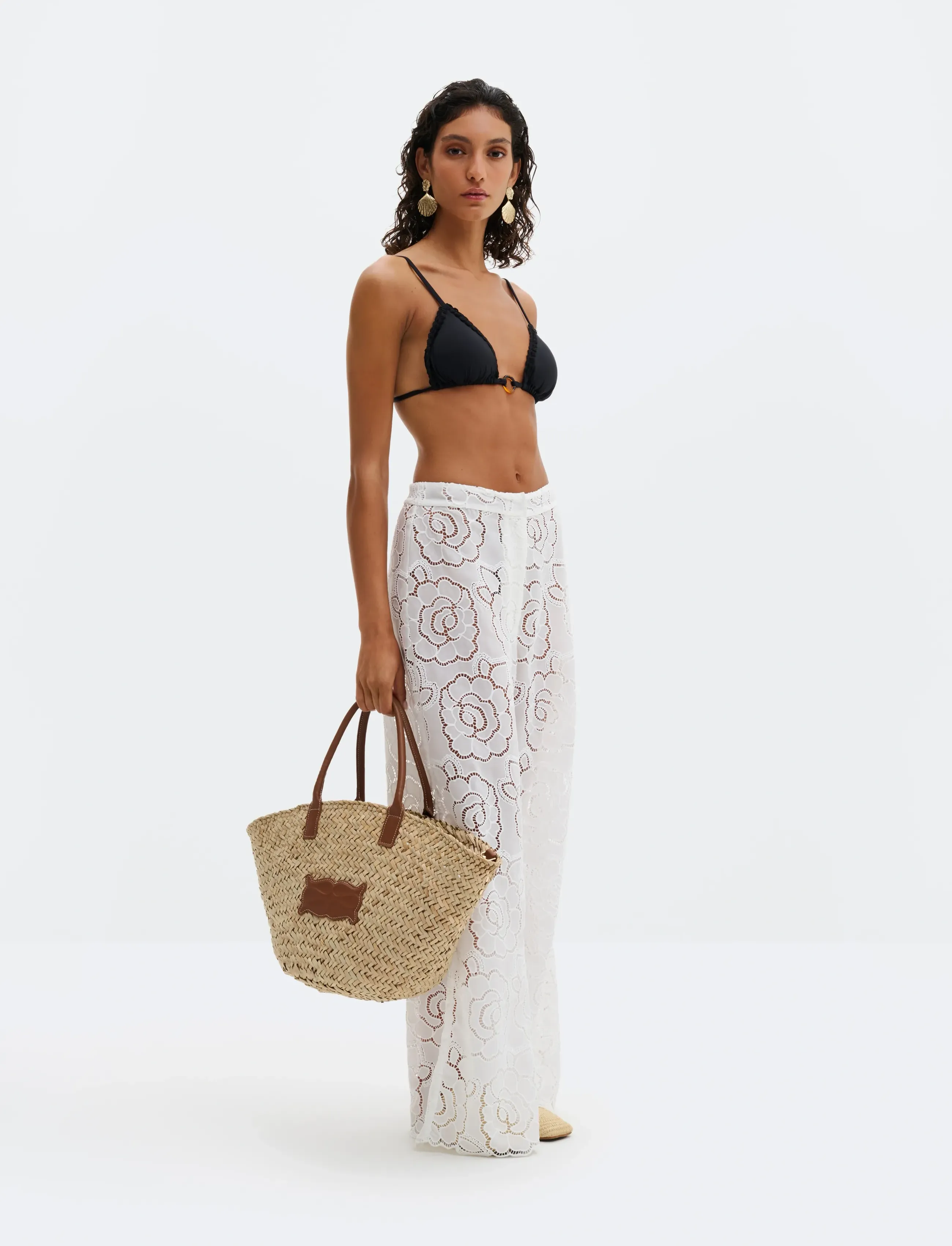 Malina - Stacey Wide Lace Pants - konfirmation - white - 3