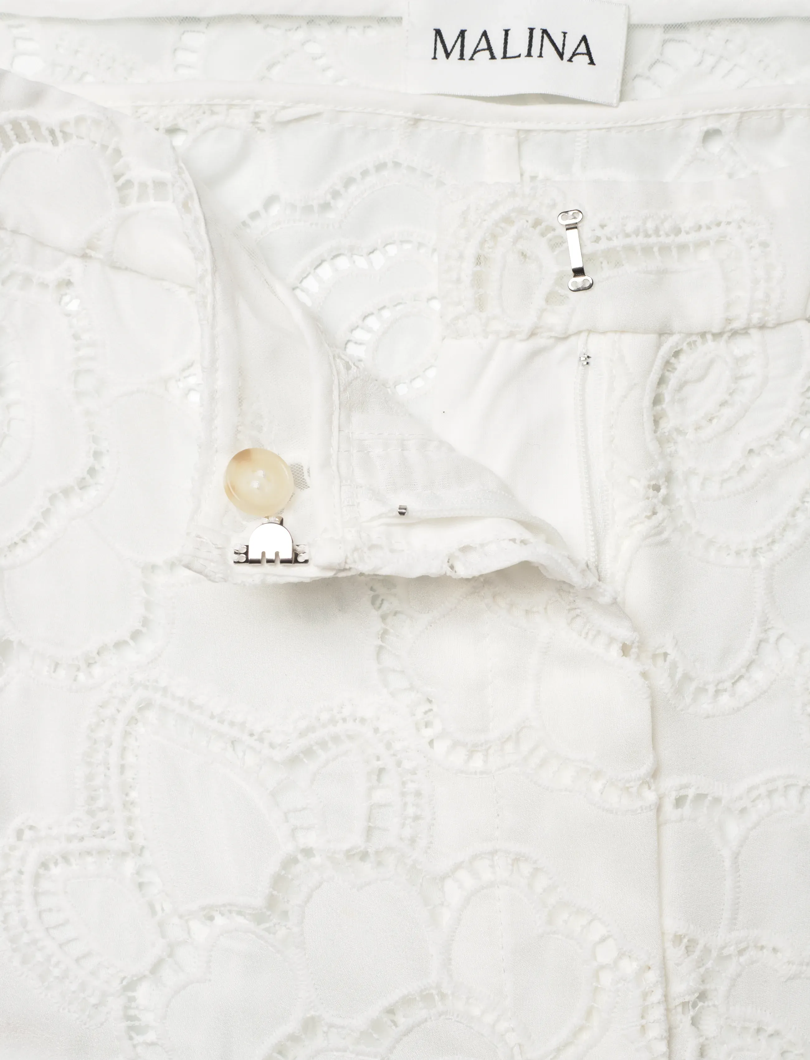 Malina - Stacey Wide Lace Pants - konfirmation - white - 5