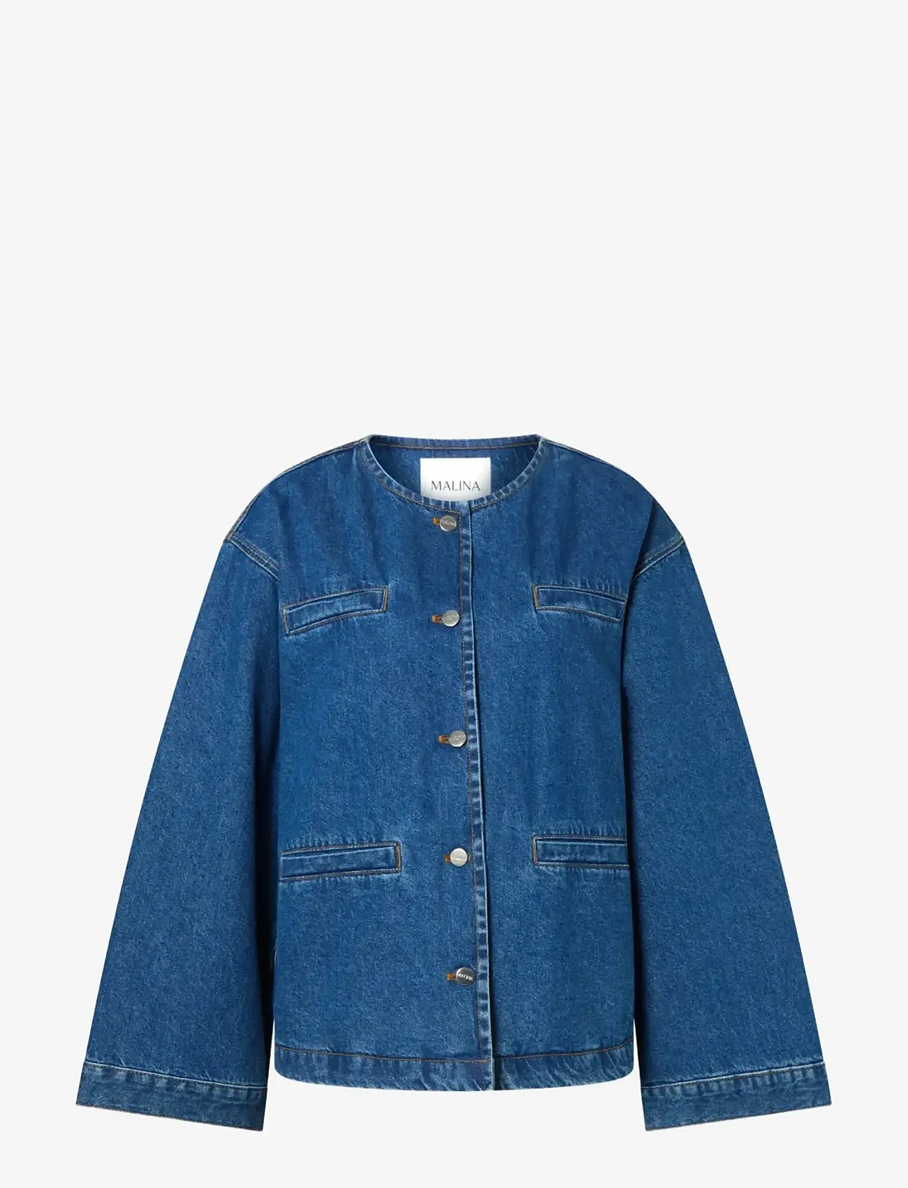 Malina - Malla Relaxed Denim Jacket - forårsjakker - dark blue wash - 1