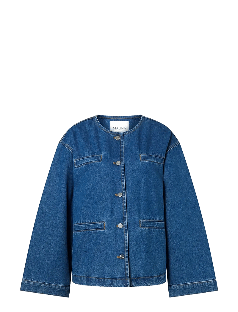 Malina - Malla Relaxed Denim Jacket - forårsjakker - dark blue wash - 1