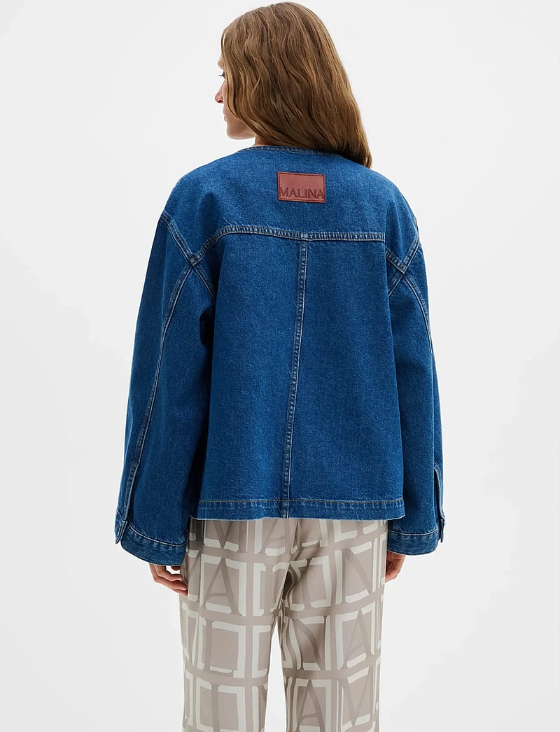 Malina - Malla Relaxed Denim Jacket - forårsjakker - dark blue wash - 2