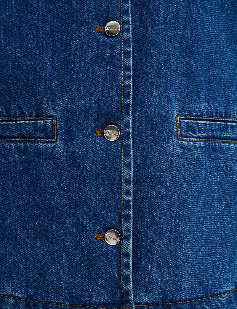 Malina - Malla Relaxed Denim Jacket - forårsjakker - dark blue wash - 4