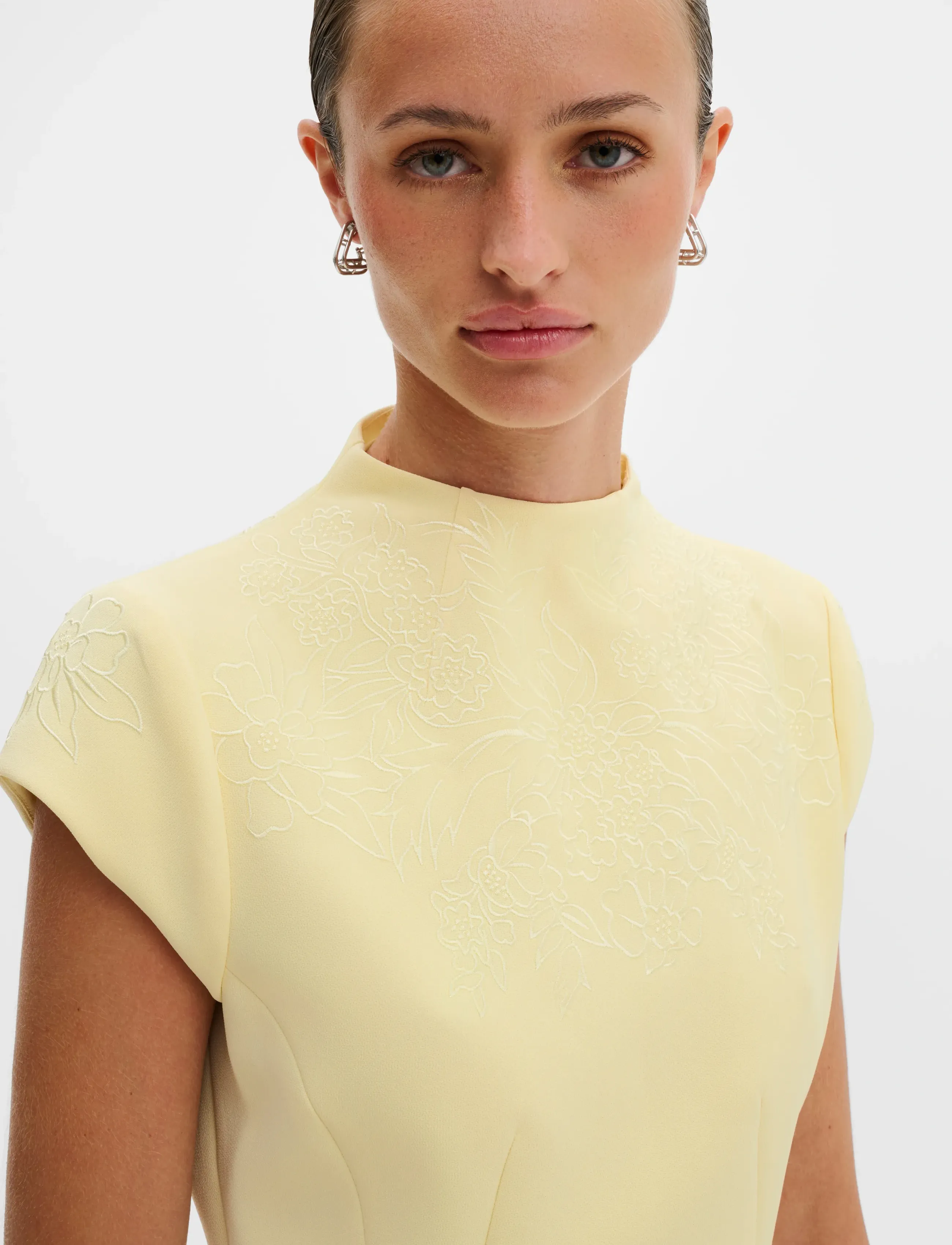 Bethanny Embroidered Fitted Mini Dress 4